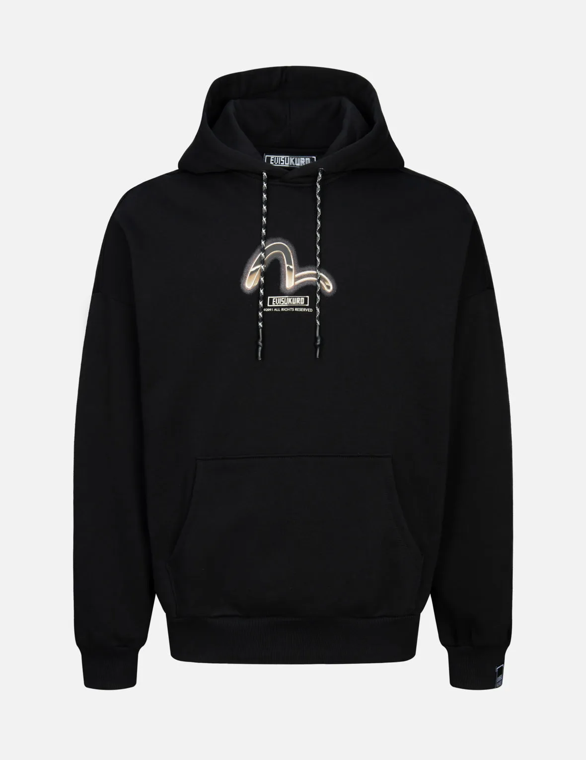 Metallic Effect Logo Print Oversized Hoodie sold by Evisu product image thumbnail 2