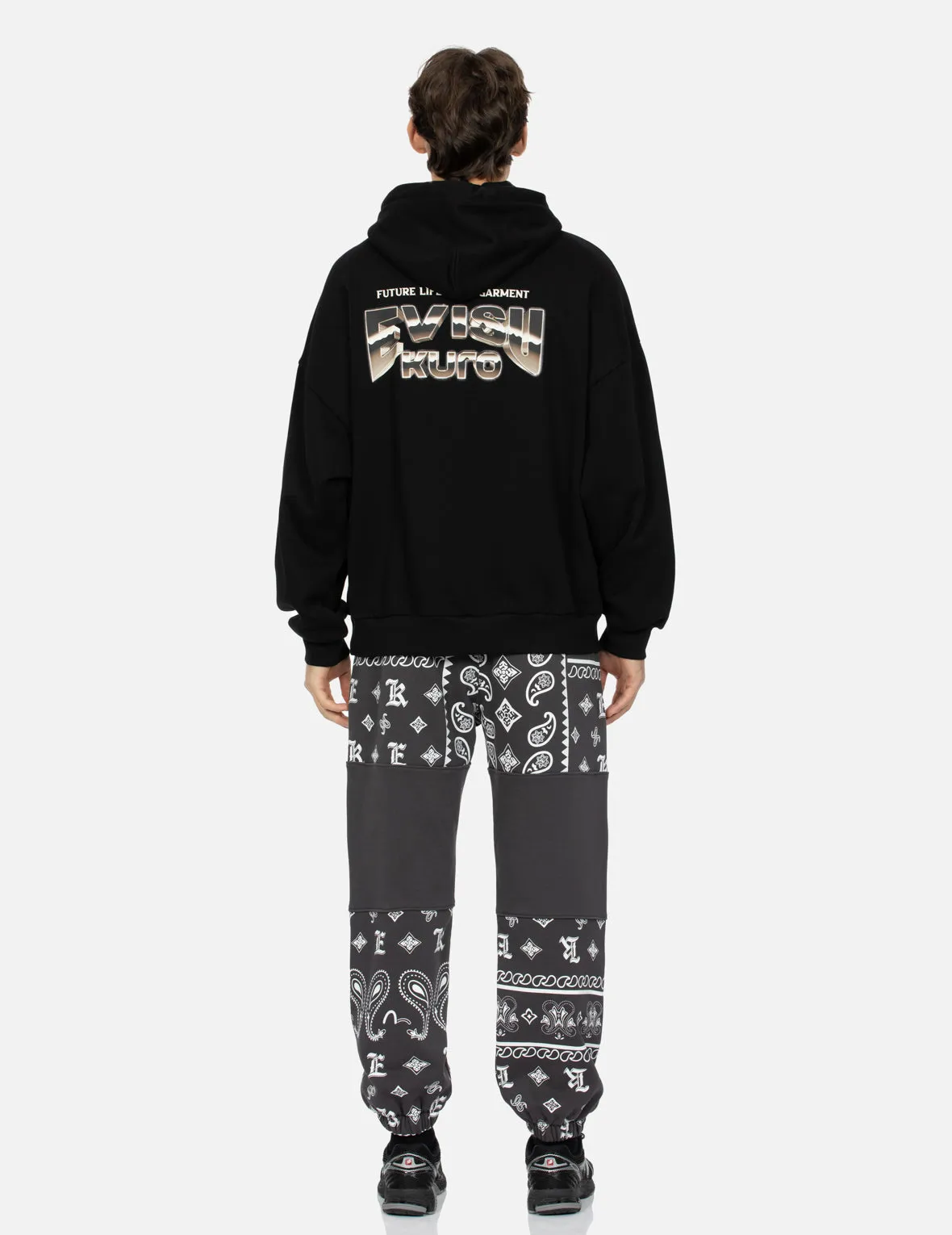 Metallic Effect Logo Print Oversized Hoodie sold by Evisu product image thumbnail 5