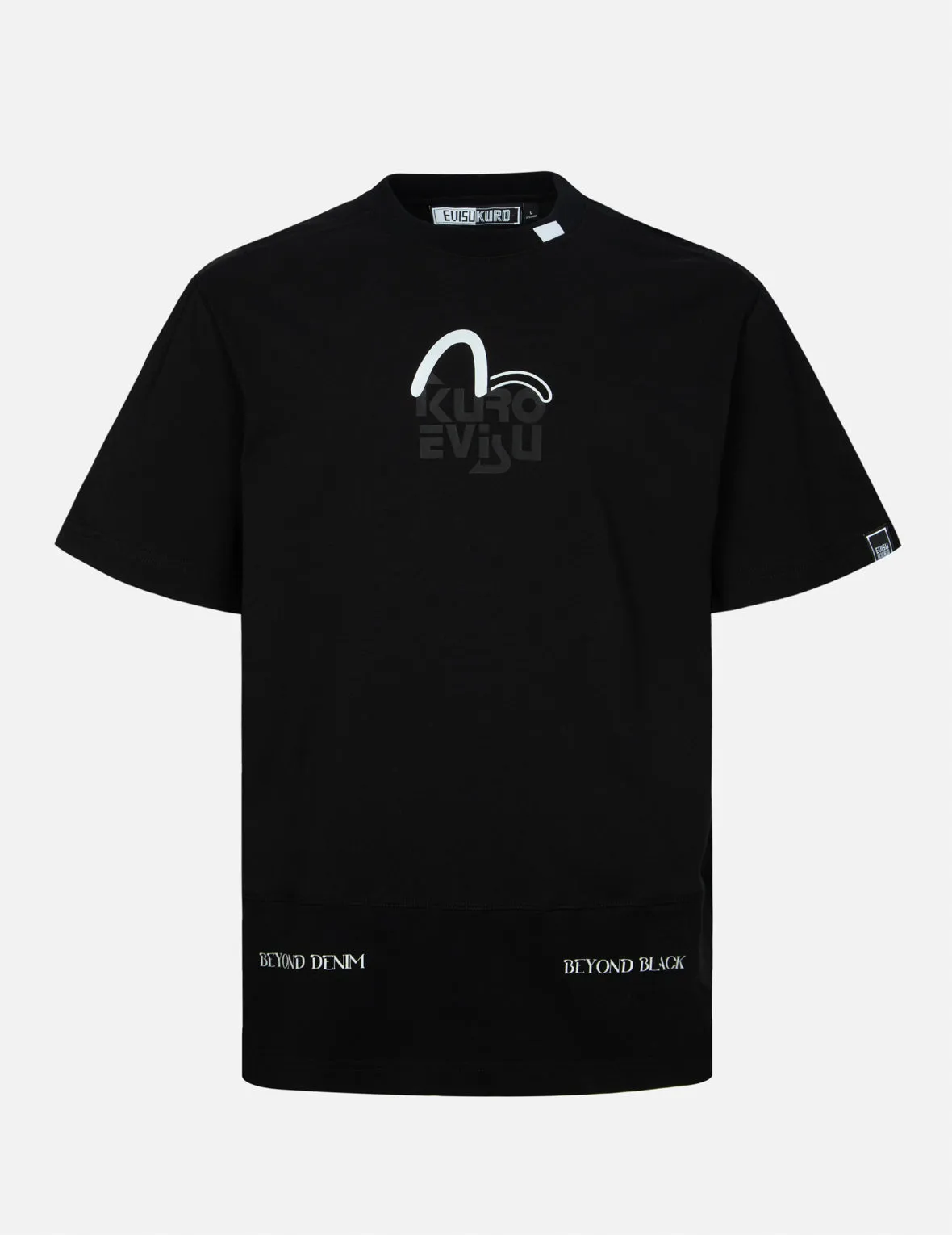 Multi Logos and Overlock Stitching Regular Fit T-shirt sold by Evisu