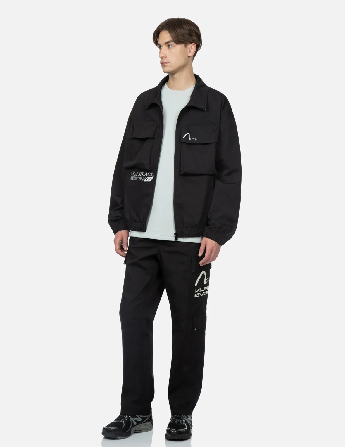 Logo and Slogan Embroidered Oversized Jacket sold by Evisu product image thumbnail 4