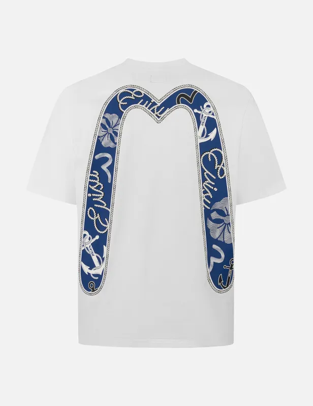 Twisted Rope and Daicock Anchor Print Relax Fit T-shirt sold by Evisu