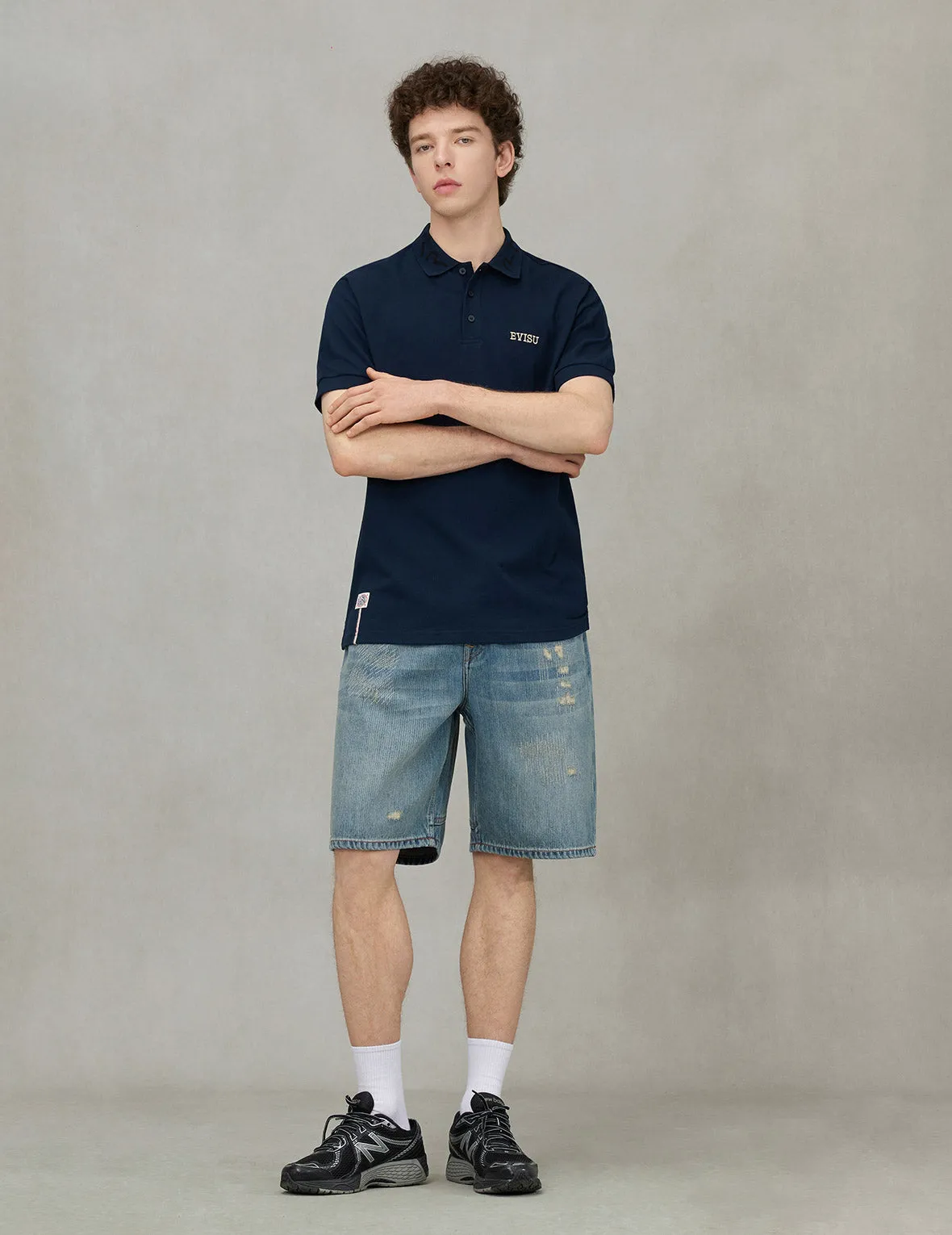 Seagull Print Regular Fit Denim Shorts sold by Evisu product image thumbnail 3