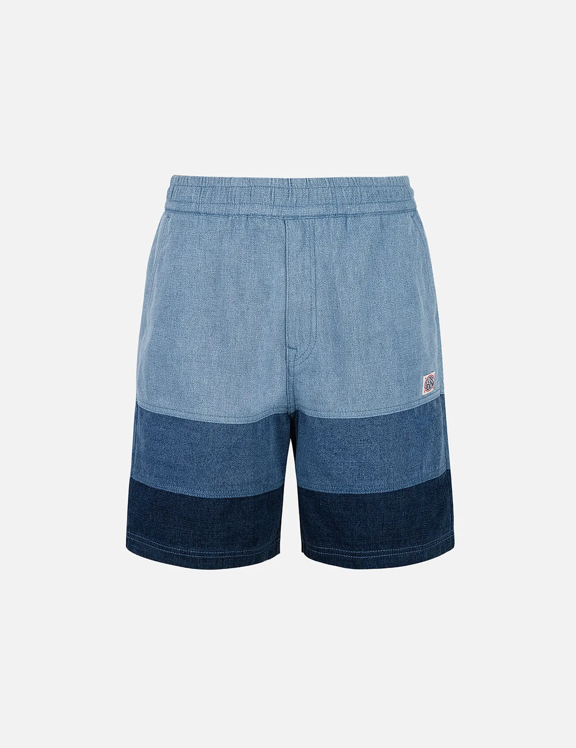 Panel Design Regular Fit Denim Shorts sold by Evisu