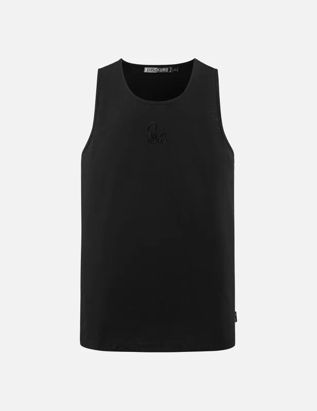 Logo and Seagull Embroidery Relax Fit Tank Top sold by Evisu