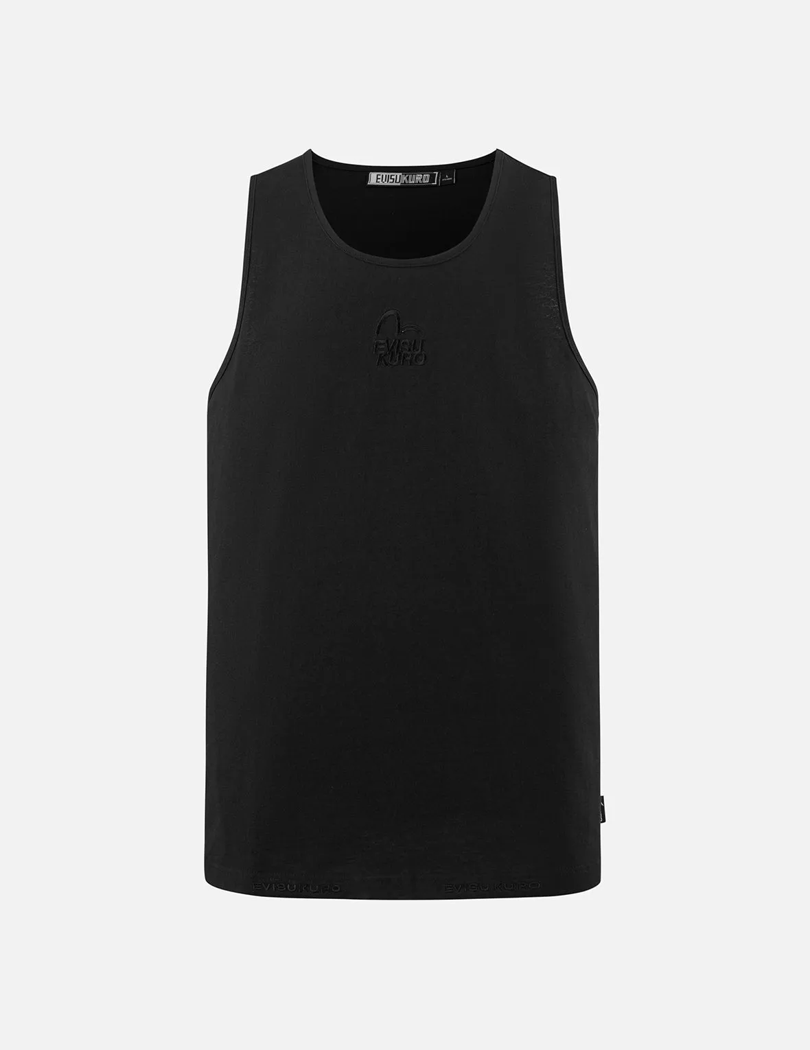 Logo and Seagull Embroidery Relax Fit Tank Top sold by Evisu