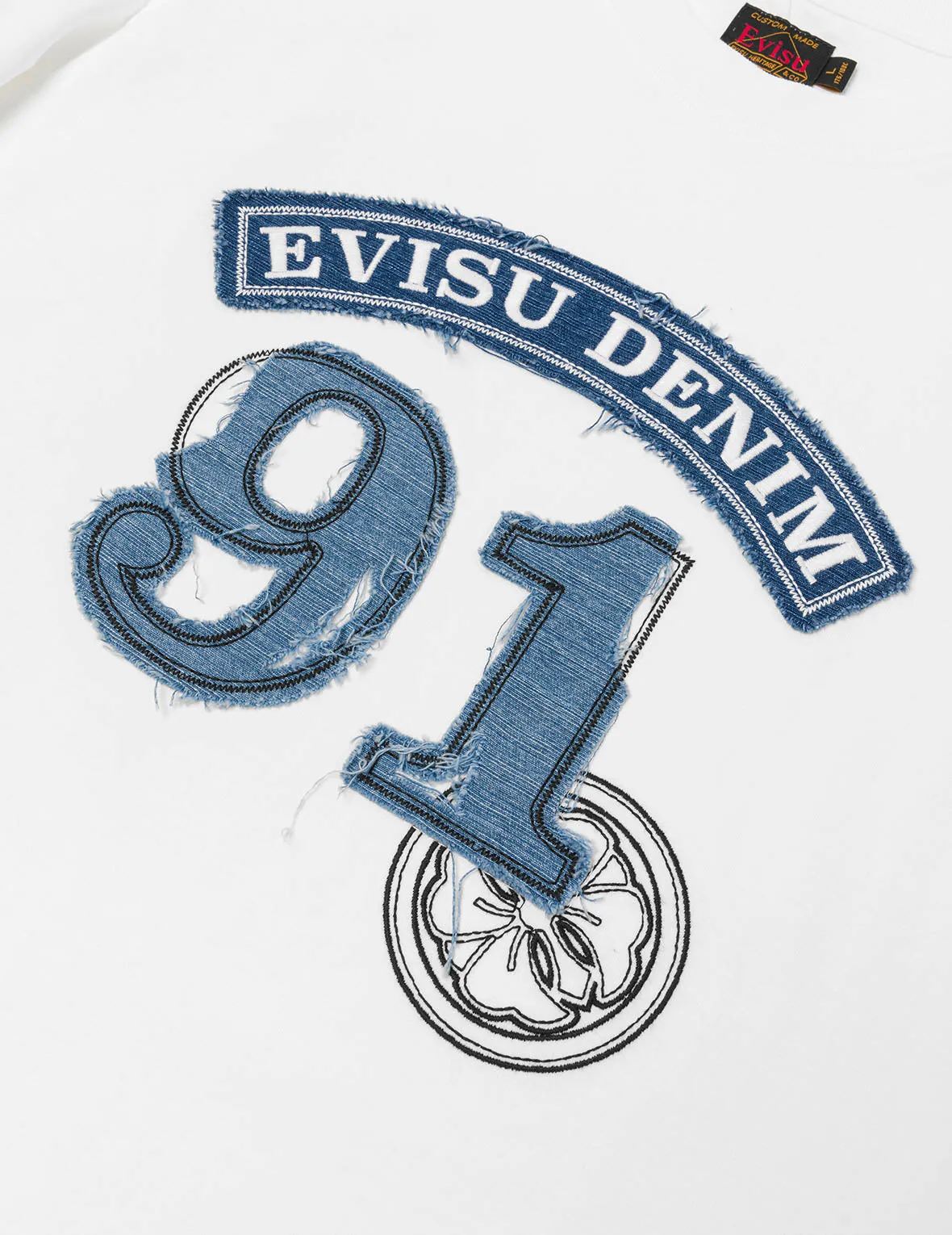 Logo and "91" Appliqué Embroidery Relax Fit T-shirt sold by Evisu product image thumbnail 5