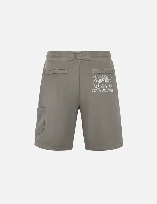 Godhead Print Relax Fit Sweat Shorts sold by Evisu