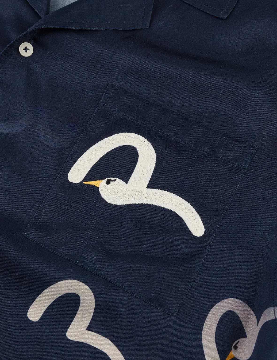 Allover Seagull Print Boxy Short-Sleeve Shirt sold by Evisu product image thumbnail 5