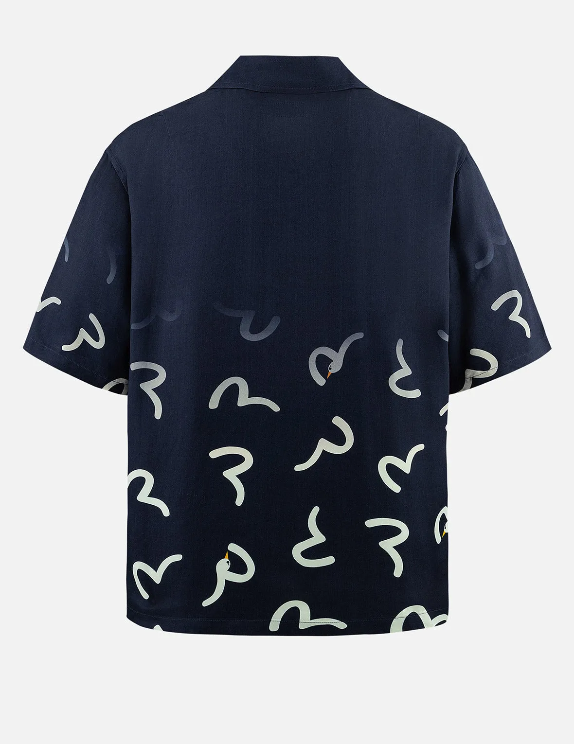 Allover Seagull Print Boxy Short-Sleeve Shirt sold by Evisu product image thumbnail 2