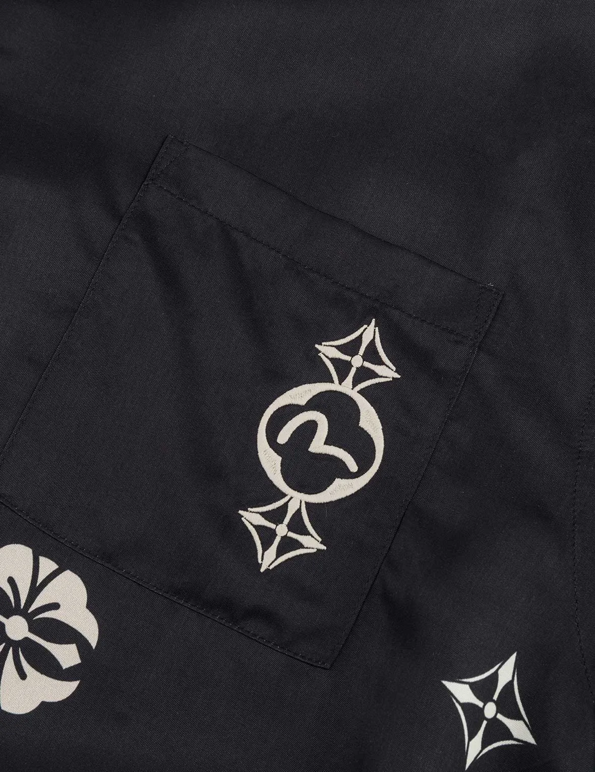 Allover Floral and Seagull Print Boxy Short-Sleeve Shirt sold by Evisu product image thumbnail 5