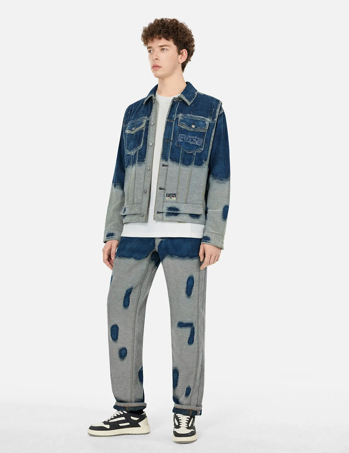 Distressed Seagull Embroidery Fashion Fit Denim Jeans sold by Evisu product image thumbnail 3
