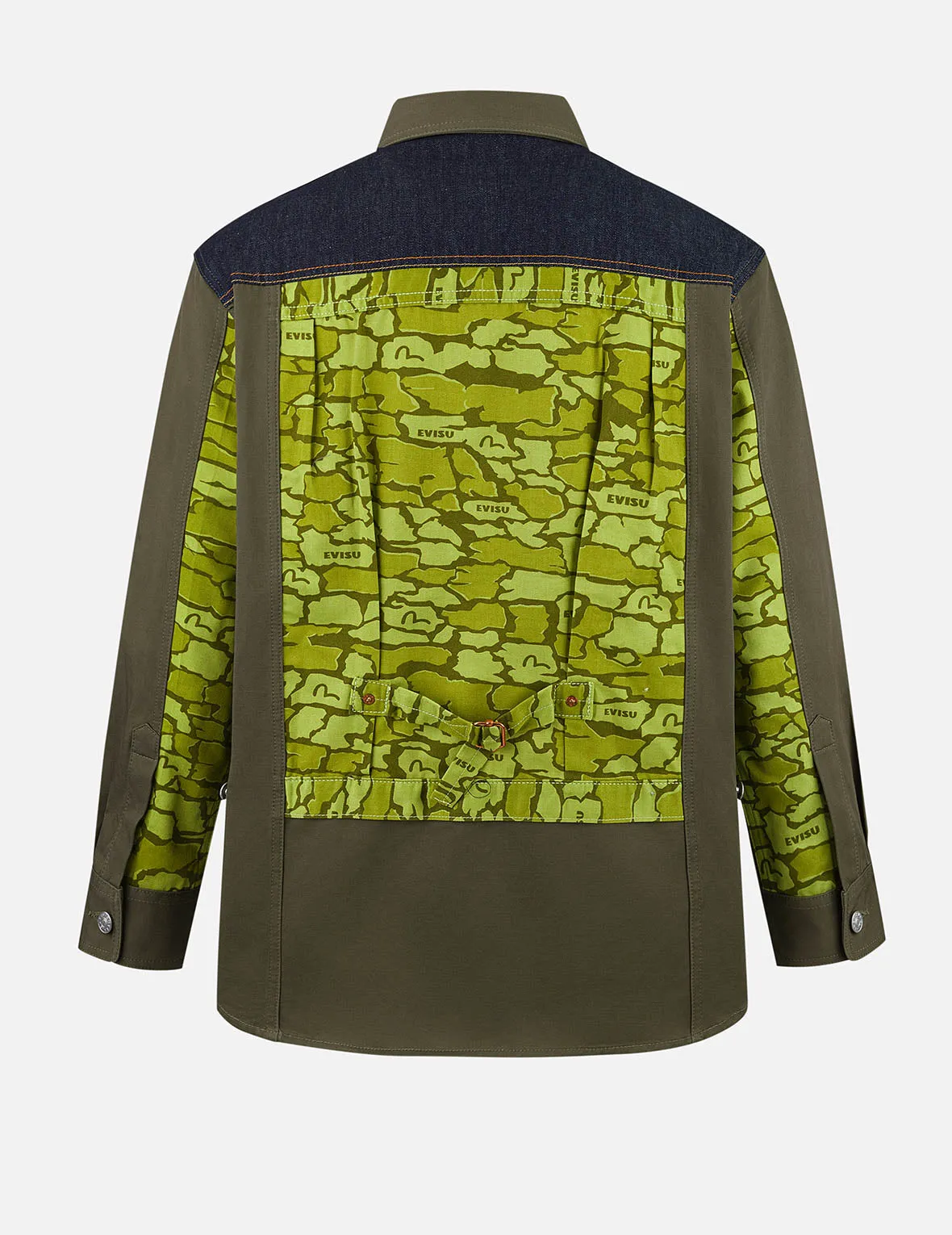 Seagull Print and Hybrid Ishigaki Camouflage Regular Fit Shirt Jacket sold by Evisu product image thumbnail 2
