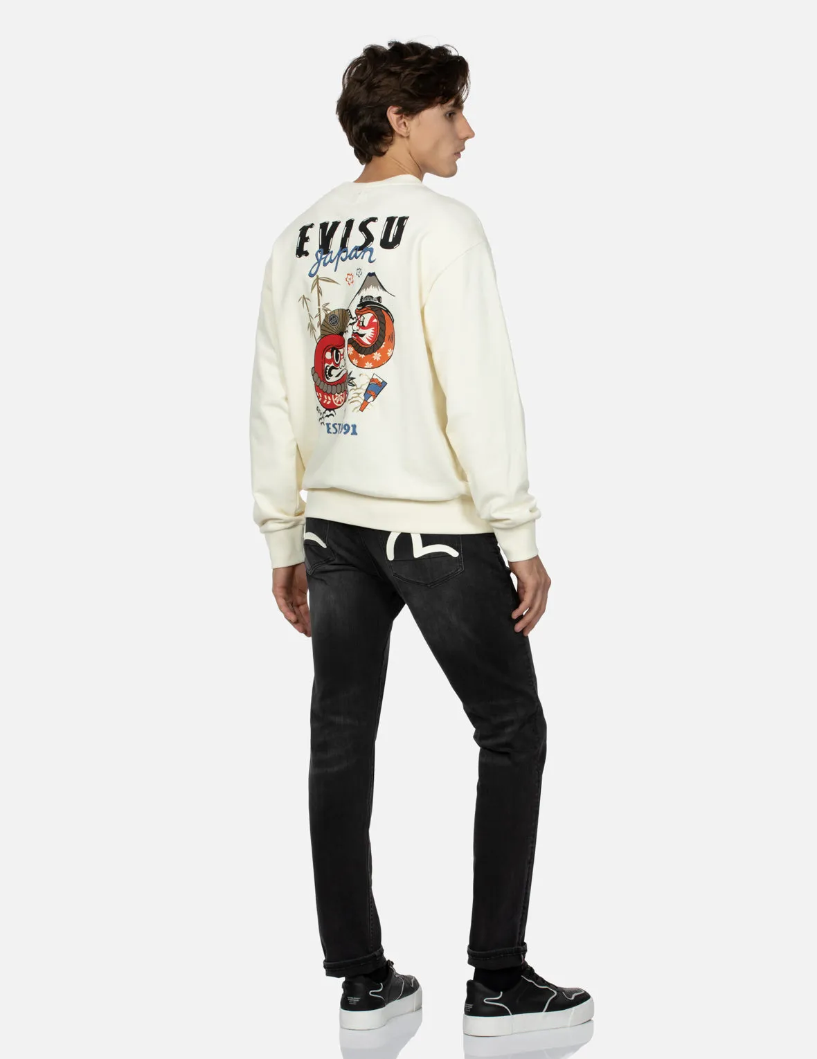 Seagull Print Flex Skinny Denim Jeans #2028 sold by Evisu product image thumbnail 3