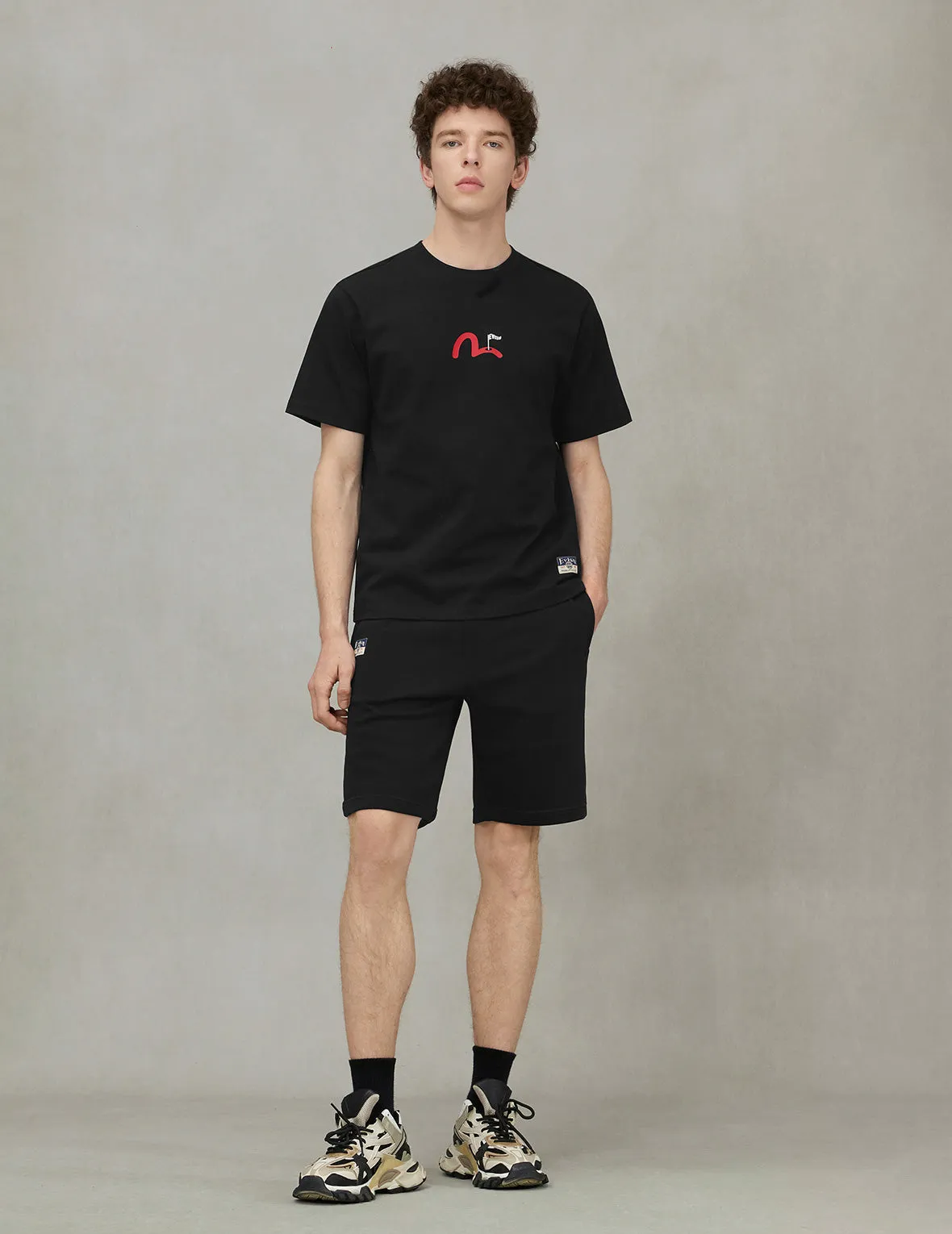 Seagull and EVISU Flag Print Regular Fit Sweatshorts sold by Evisu product image thumbnail 5