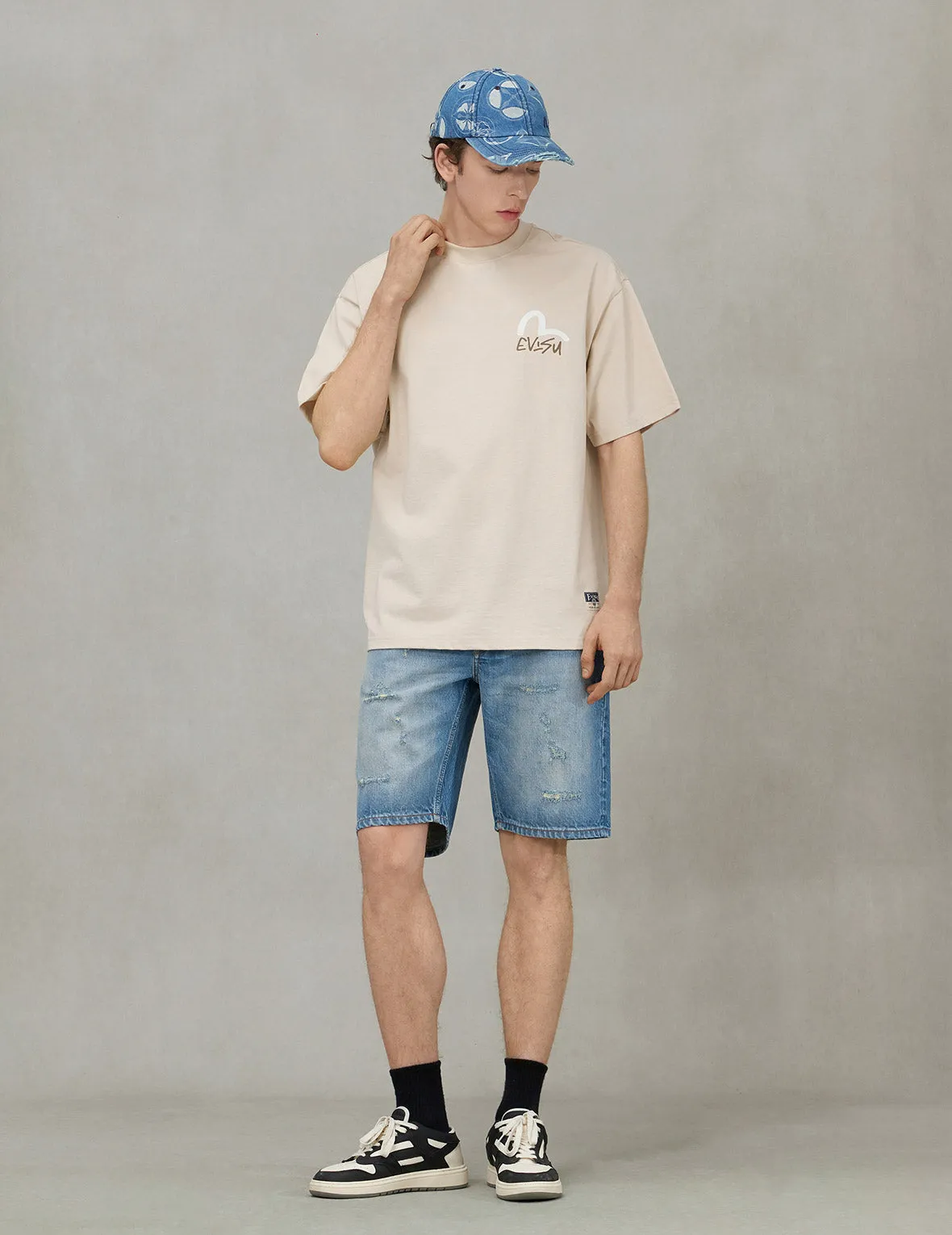 Floral Godhead Print Loose Fit T-shirt sold by Evisu product image thumbnail 5