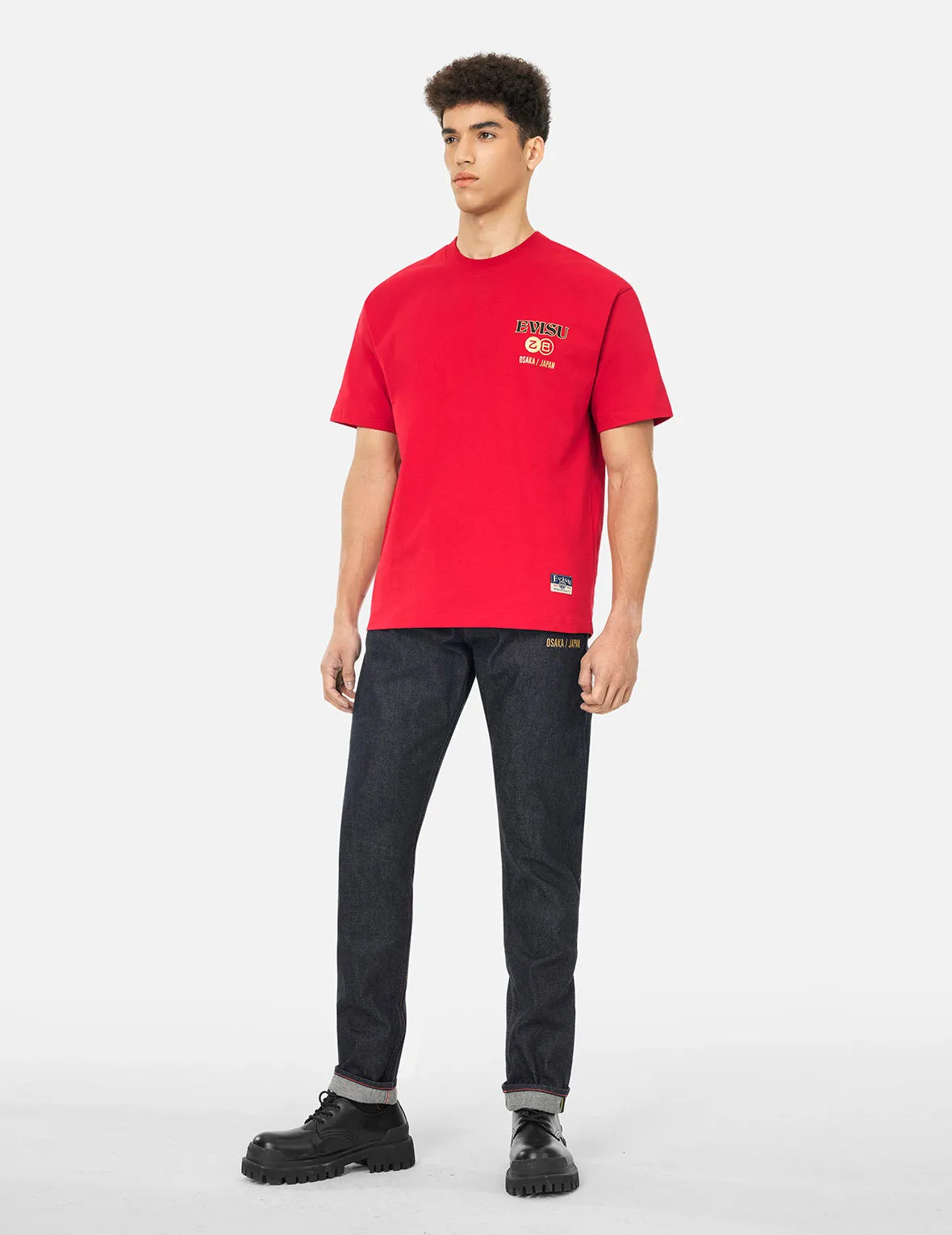 Soaring Snake Daicock Print Relax Fit T-shirt - Red sold by Evisu product image thumbnail 4