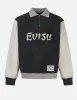 Logo Appliqué Regular Fit Half-Zip Color-Blocking Sweatshirt sold by Evisu