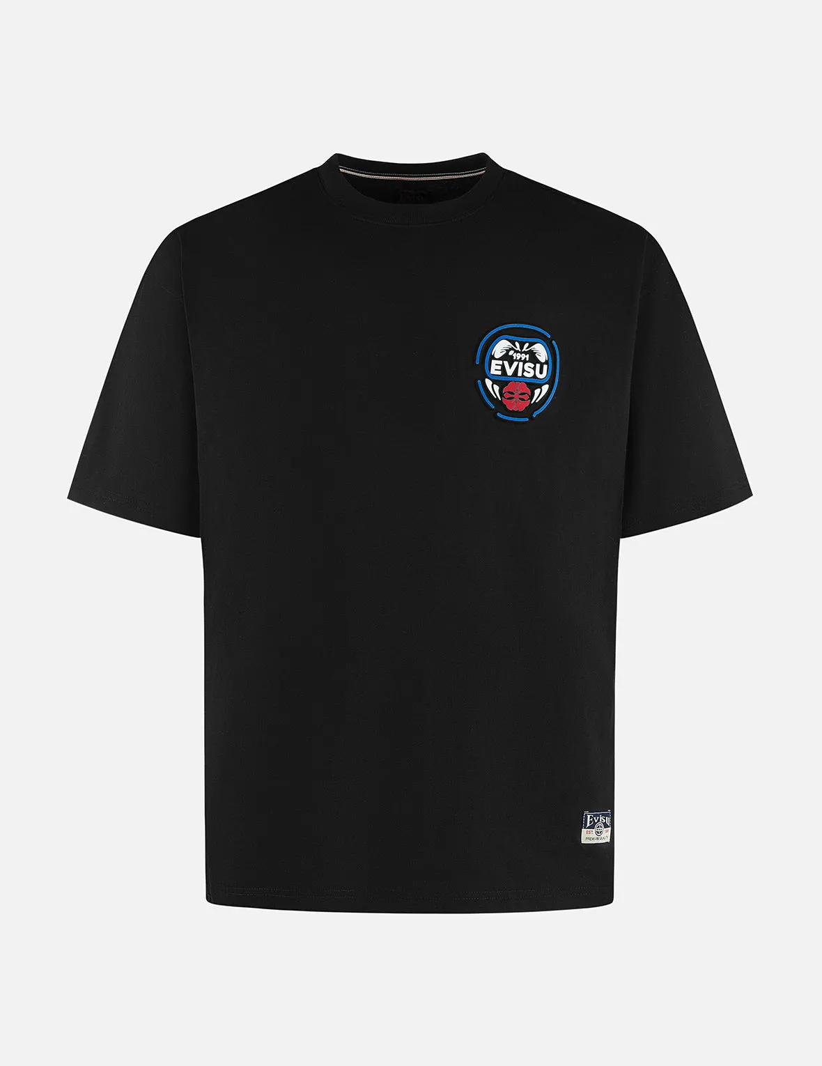 Daruma Emboss Print Loose Fit T-Shirt sold by Evisu