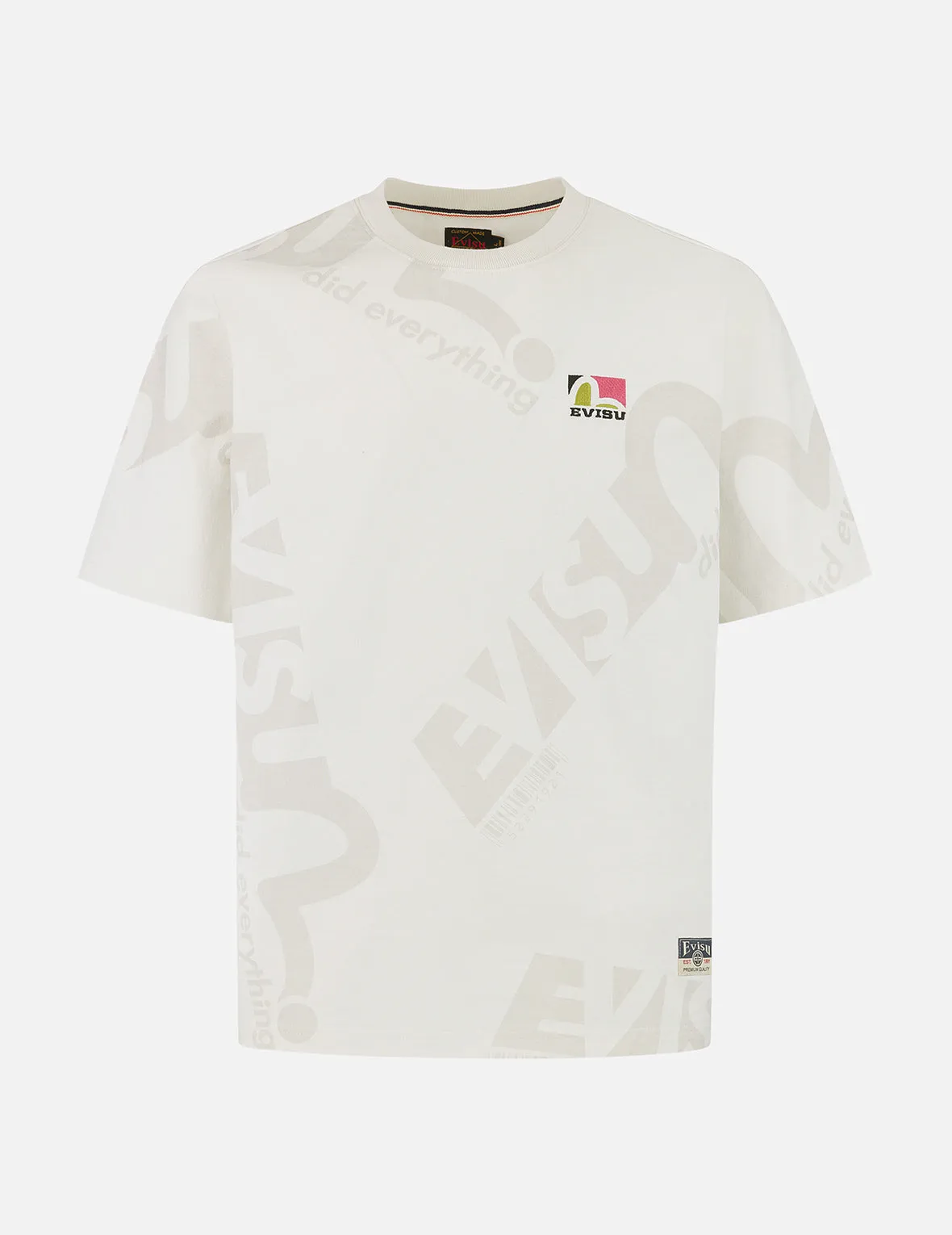 Allover Logo and Seagull Print Regular Fit T-Shirt sold by Evisu