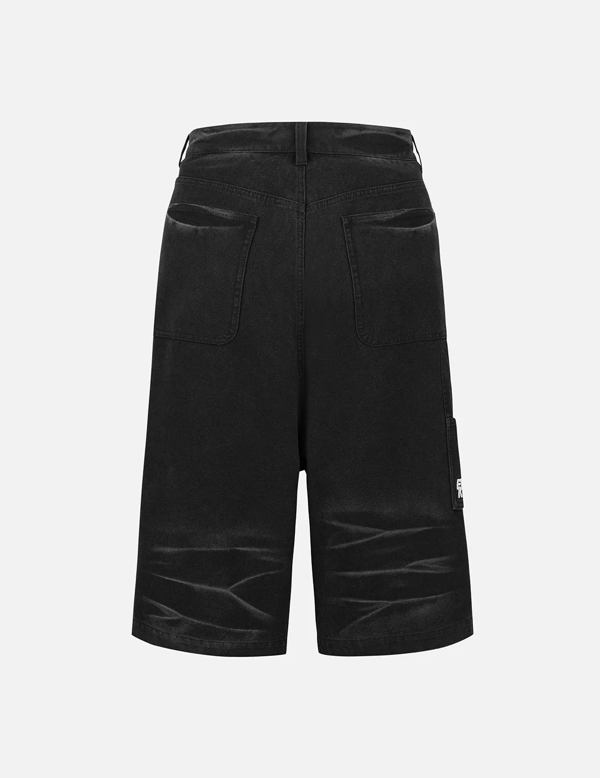 Pigment Dyed Heavy Washed Fashion Fit Skateboard Shorts sold by Evisu