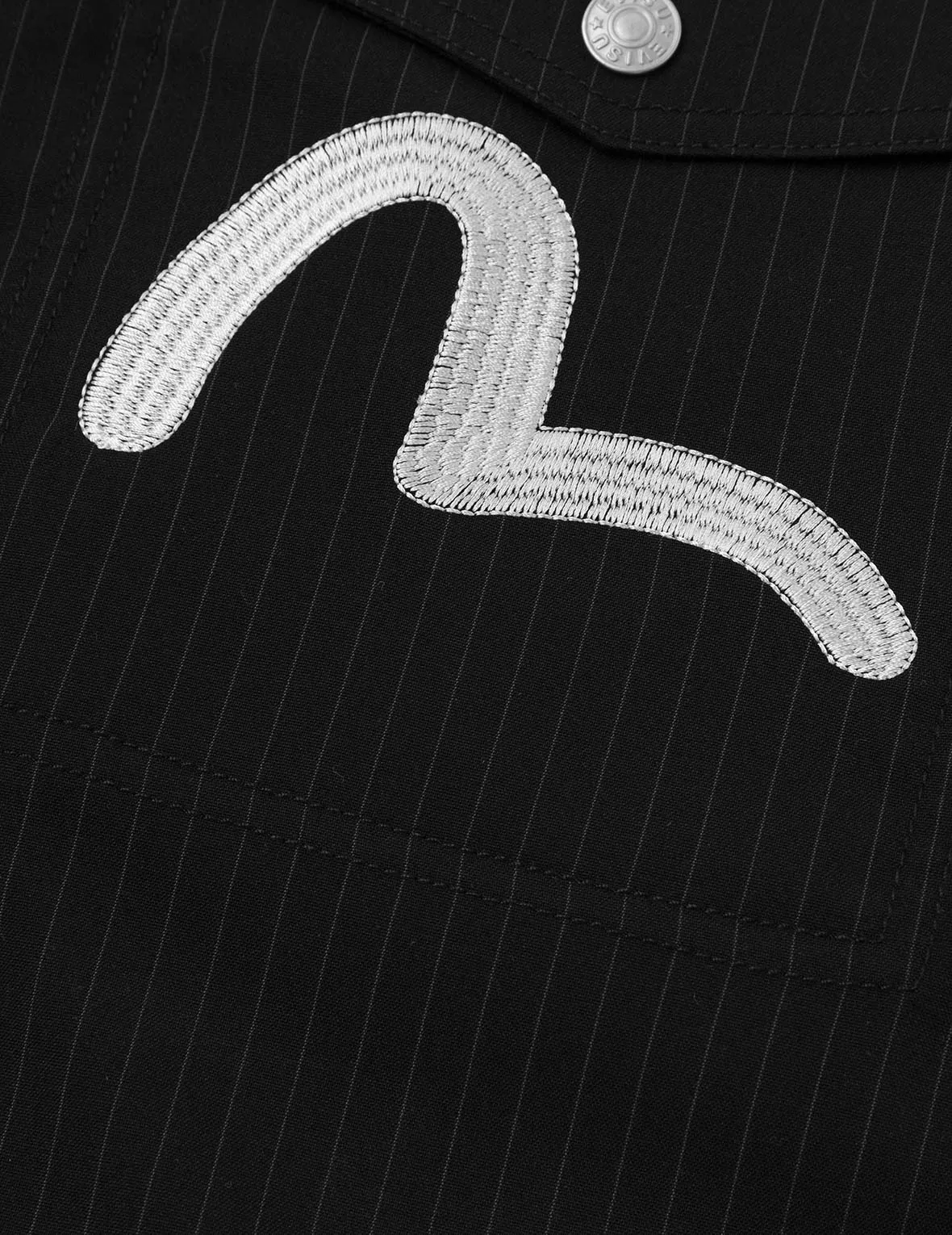 Seagull and Logo Embroidery Fashion Fit Striped Woven Shorts sold by Evisu product image thumbnail 5