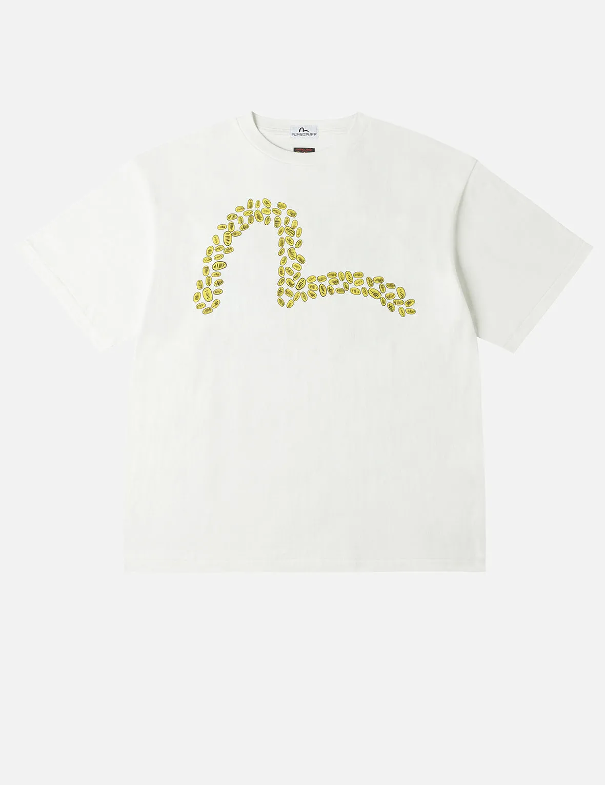 EVISU X F-LAGSTUF-F Shuga and Koban Coin Seagull Print Regular Fit T-shirt - White sold by Evisu product image thumbnail 2