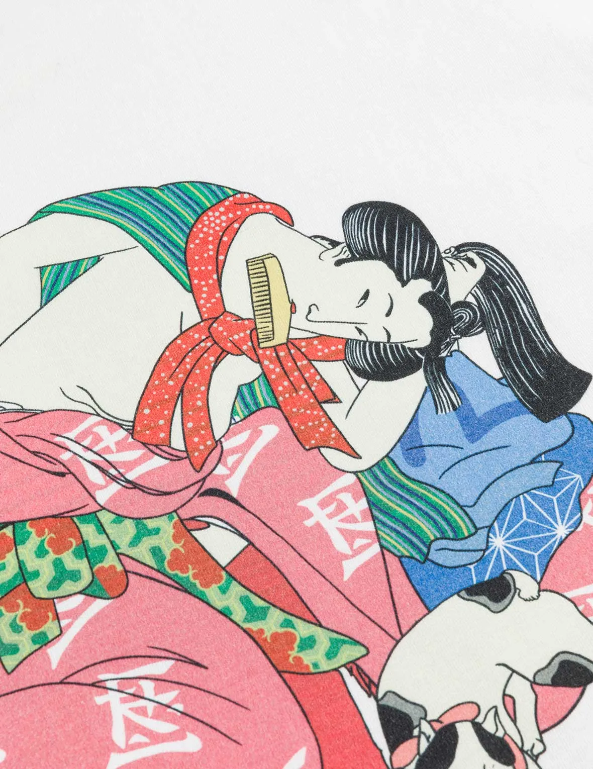 EVISU X F-LAGSTUF-F Shuga and Koban Coin Seagull Print Regular Fit T-shirt - White sold by Evisu product image thumbnail 4