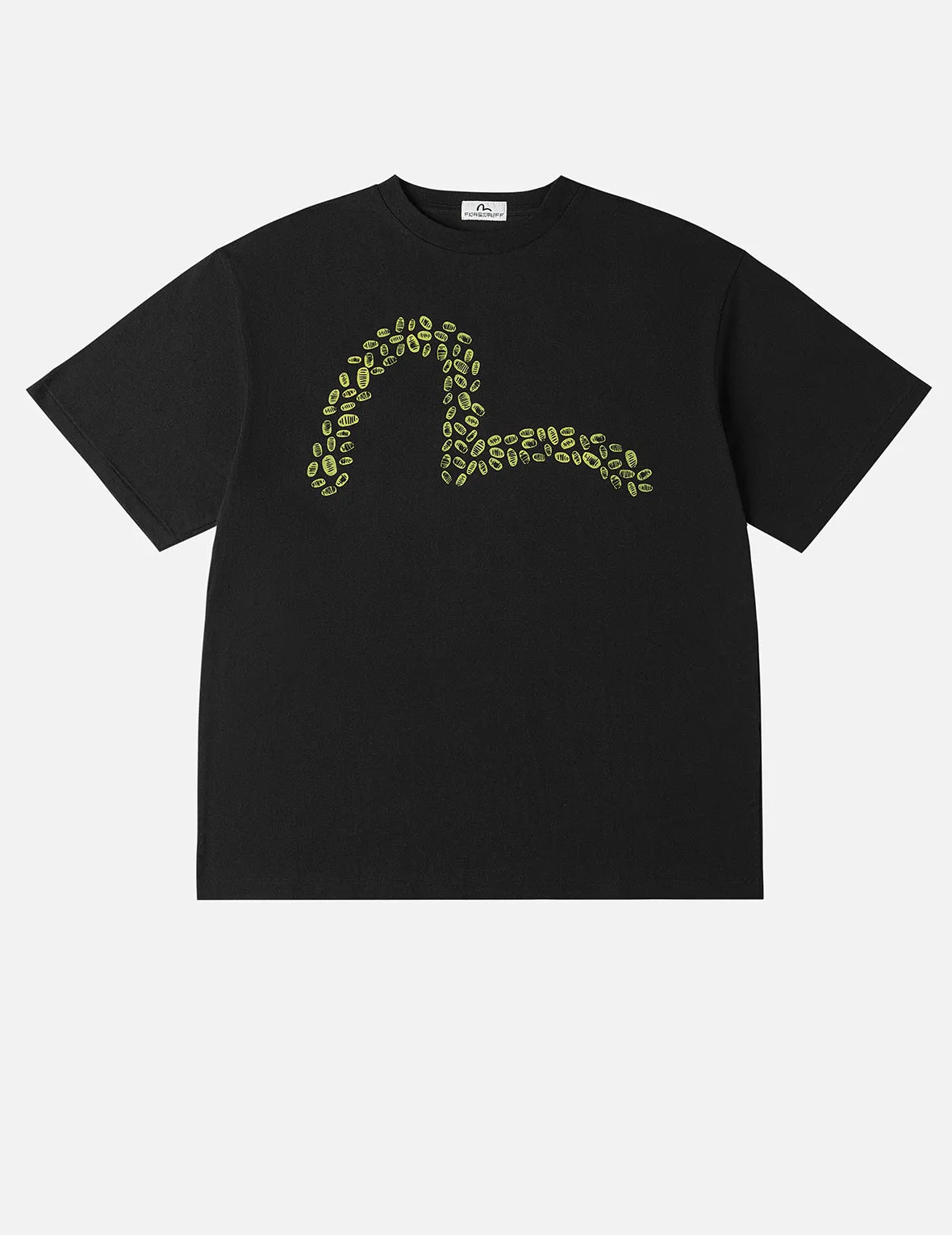 EVISU X F-LAGSTUF-F Shuga and Koban Coin Seagull Print Regular Fit T-shirt - Black sold by Evisu product image thumbnail 2