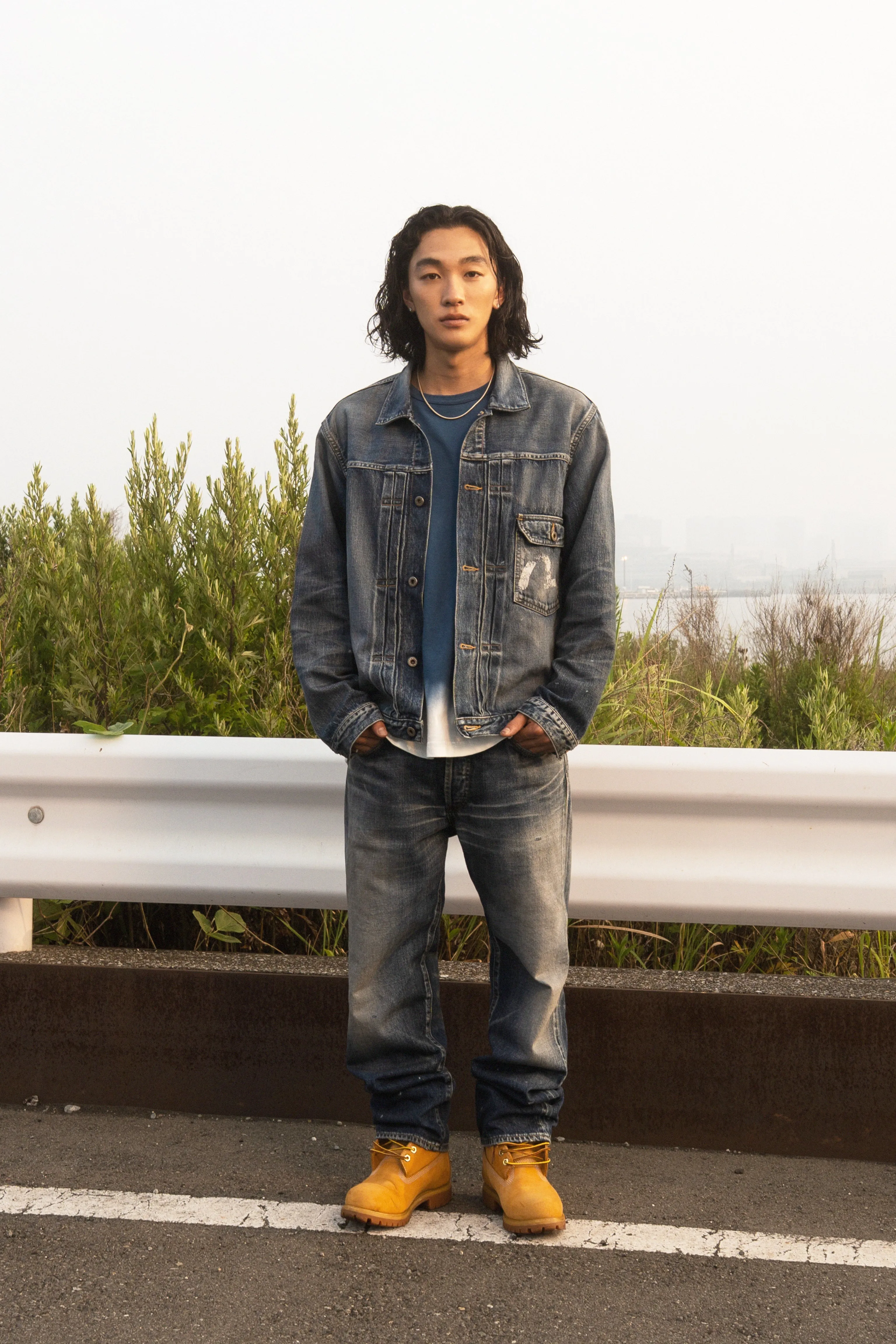 Seagull Print Regular Fit Denim Trucker Jacket sold by Evisu product image thumbnail 5