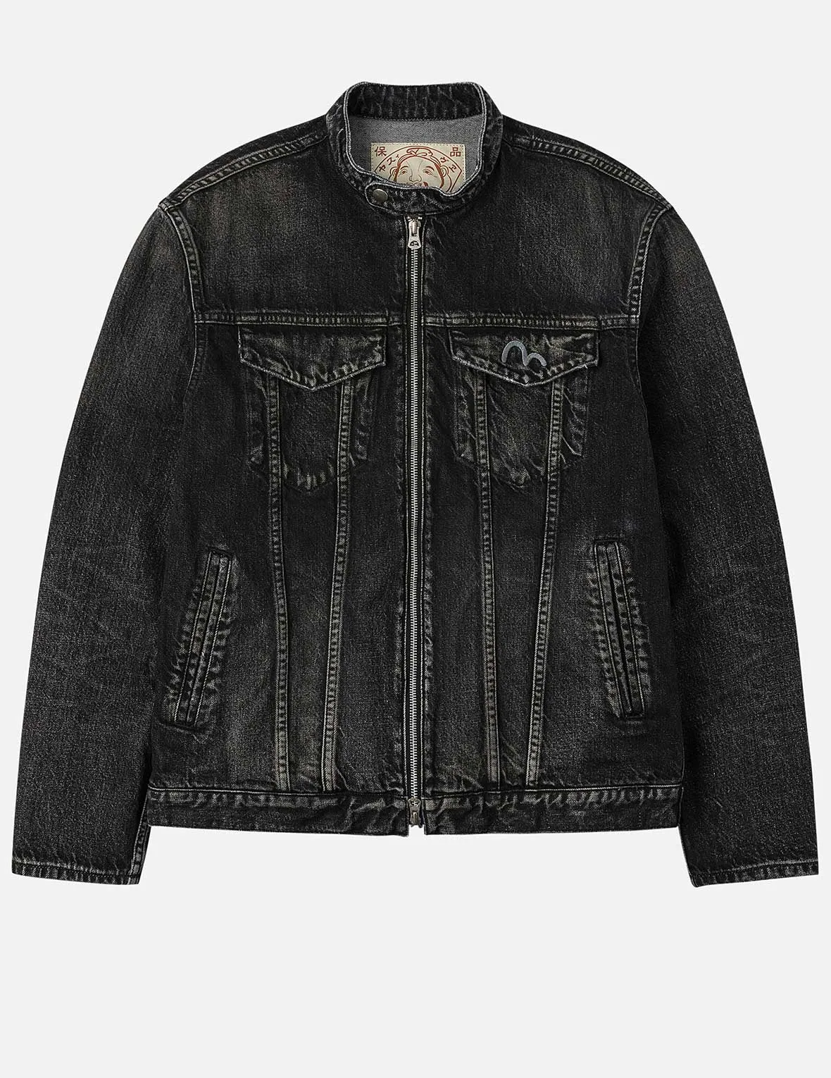 Seagull Embroidery Regular Fit Denim Rider Jacket sold by Evisu product image thumbnail 2