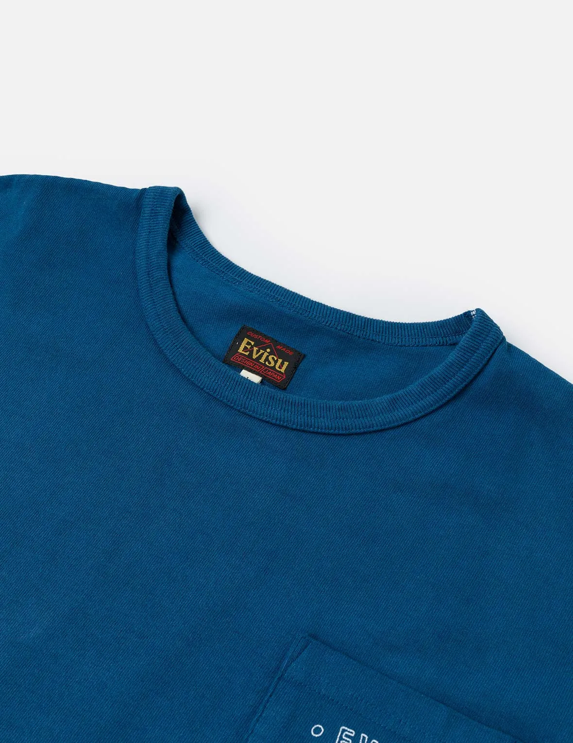 Daruma and Logo Embroidery Regular Fit Dip dyeing T-shirt sold by Evisu product image thumbnail 4