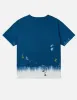 Daruma and Logo Embroidery Regular Fit Dip dyeing T-shirt sold by Evisu