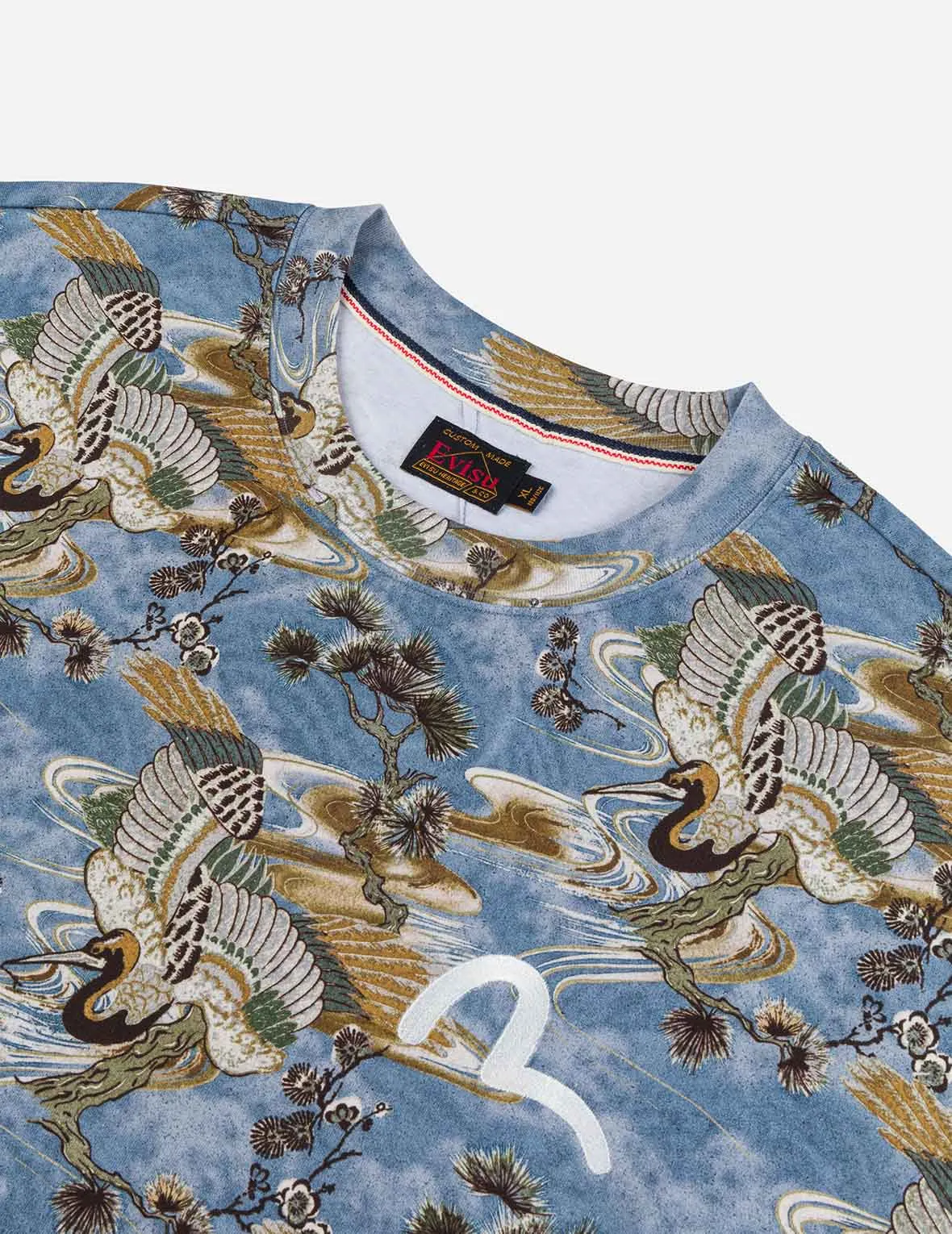 Allover Crane Print Relax Fit T-shirt sold by Evisu product image thumbnail 4