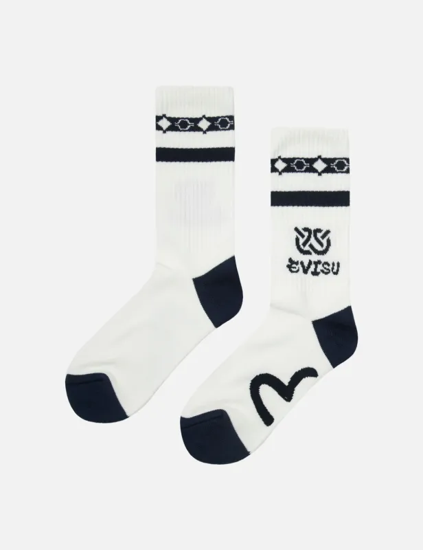 Weel of Wisdom Jacquard Socks sold by Evisu