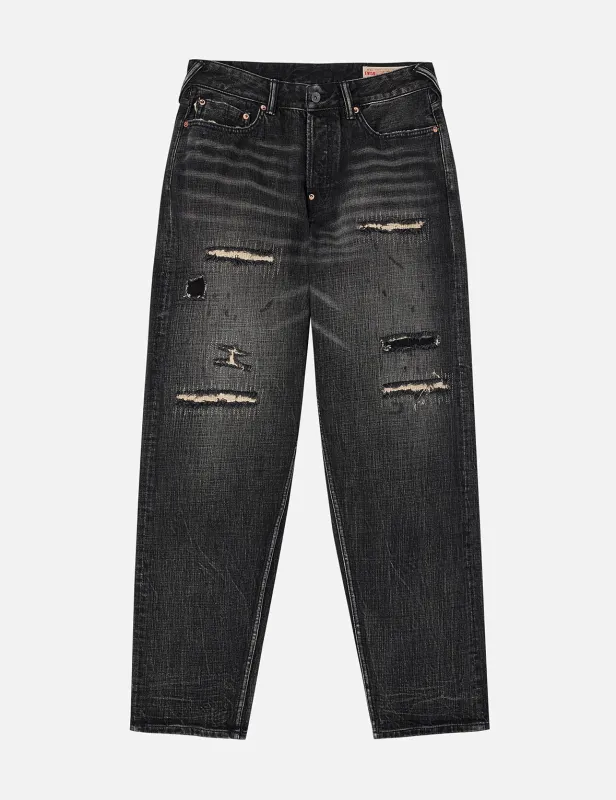 7-Pocket Design Washed Relax Vintage Straight Fit Jeans #2030 sold by Evisu