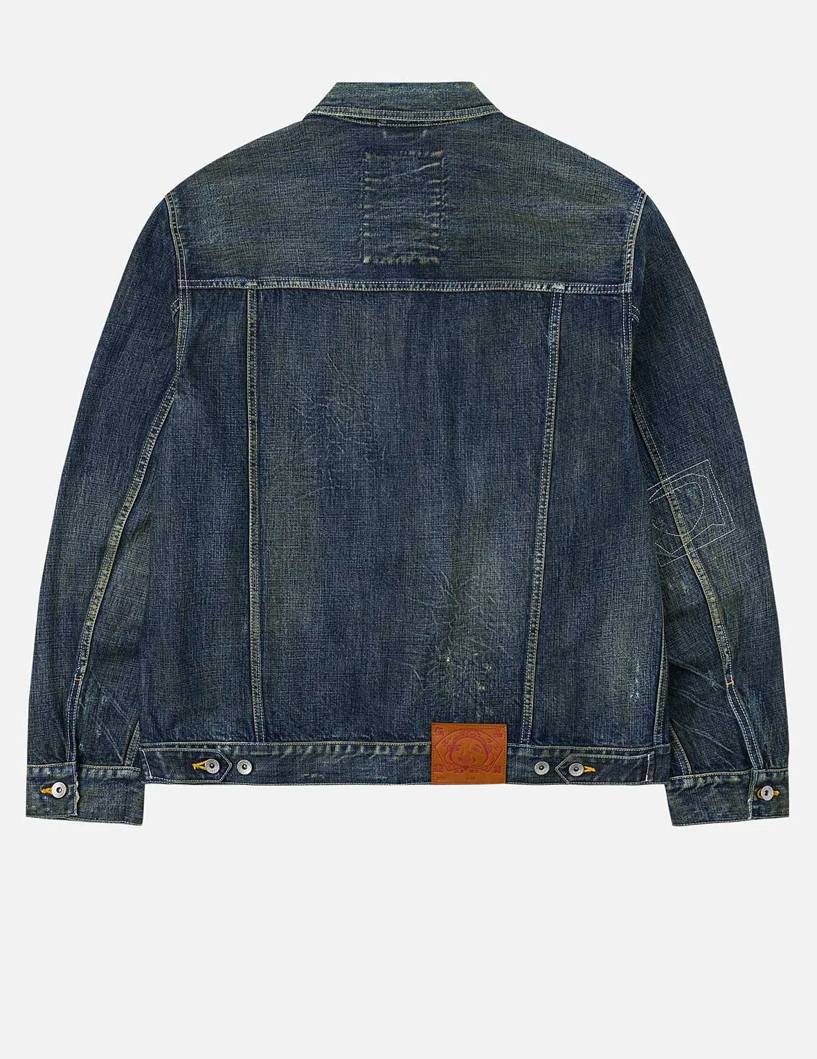 Washed Seagull Embroidery Relax Fit Denim Jacket sold by Evisu product image thumbnail 2