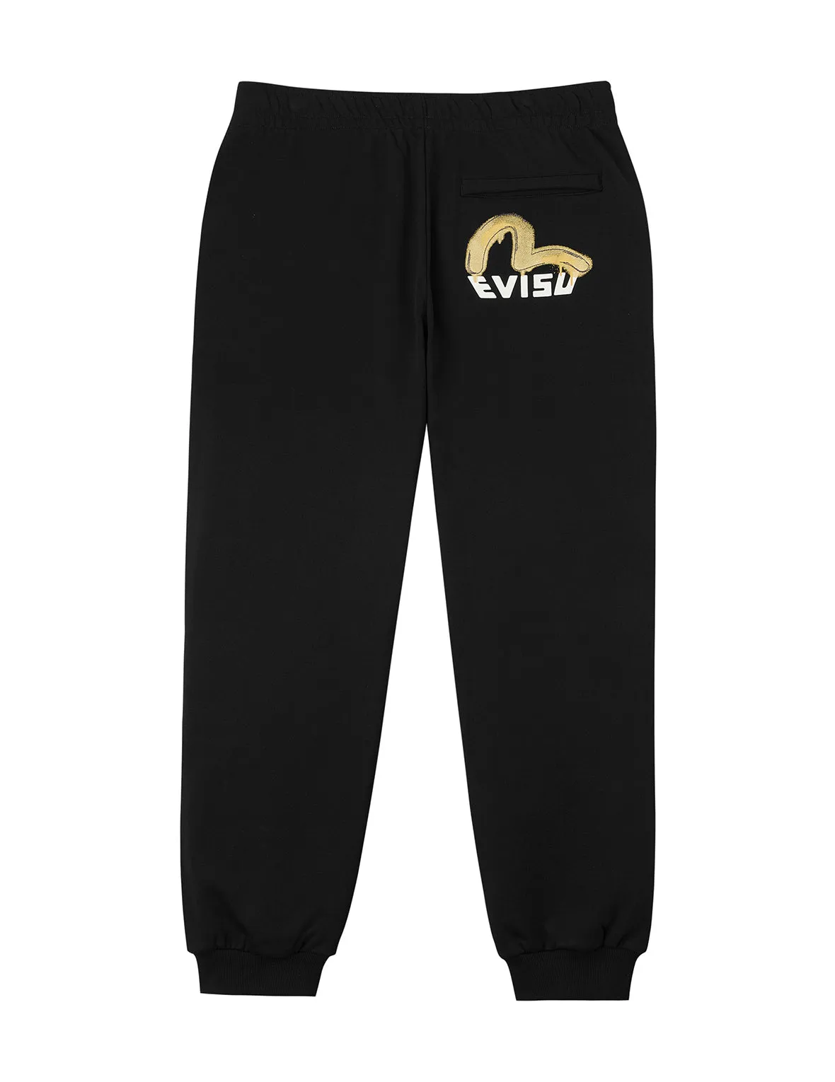 Brushstroke Seagull and Logo Print Straight Fit Sweatpants sold by Evisu