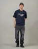 Emboss Seagull and Logo Regular Fit Denim Jogger sold by Evisu
