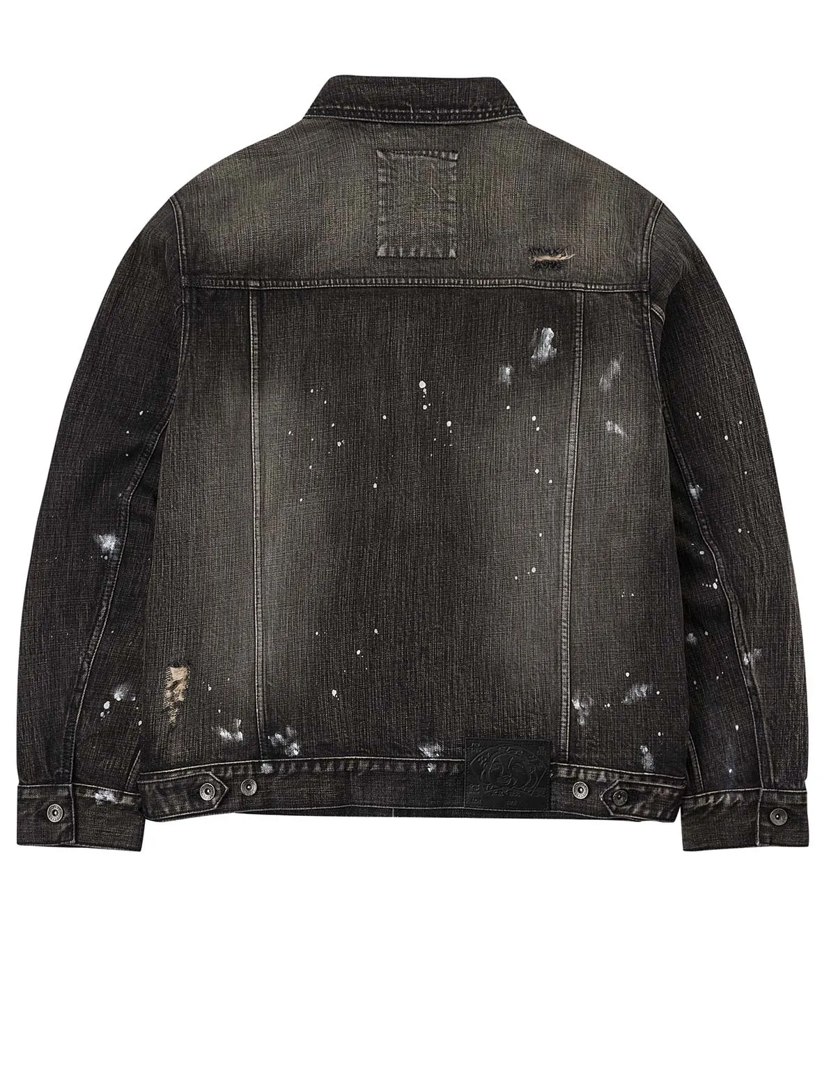 Leather Seagull Appliqué Relax Fit Denim Jacket sold by Evisu product image thumbnail 2
