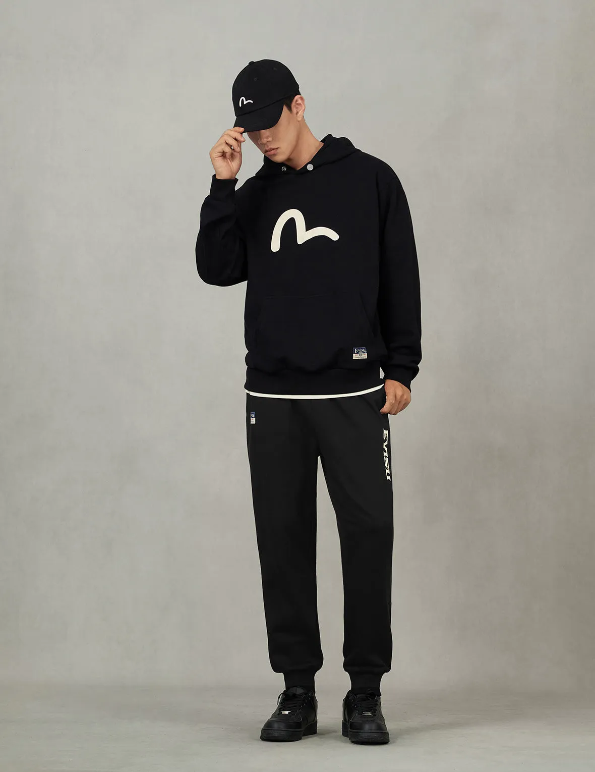 Logo Embroidery and Grateful Crane Daicock Print Regular Fit Sweatpants sold by Evisu product image thumbnail 5