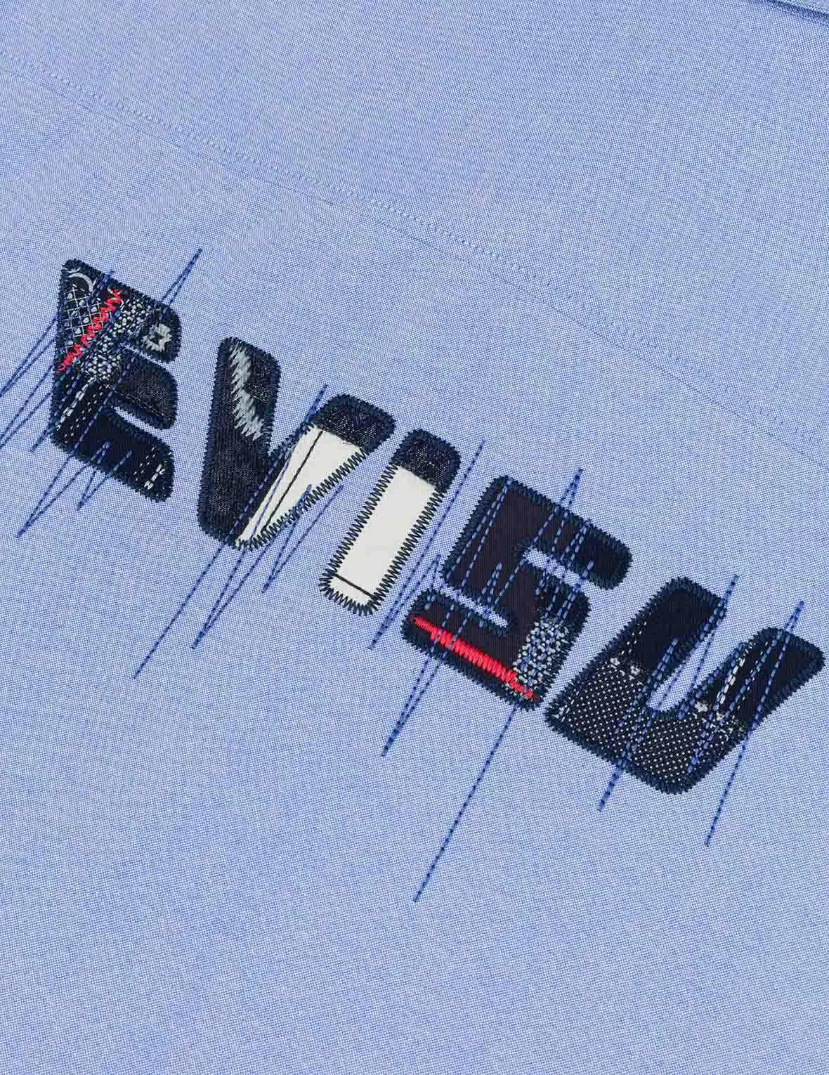 Logo Sashiko and Seagull Print Relax Fit Long-sleeve Shirt sold by Evisu product image thumbnail 5