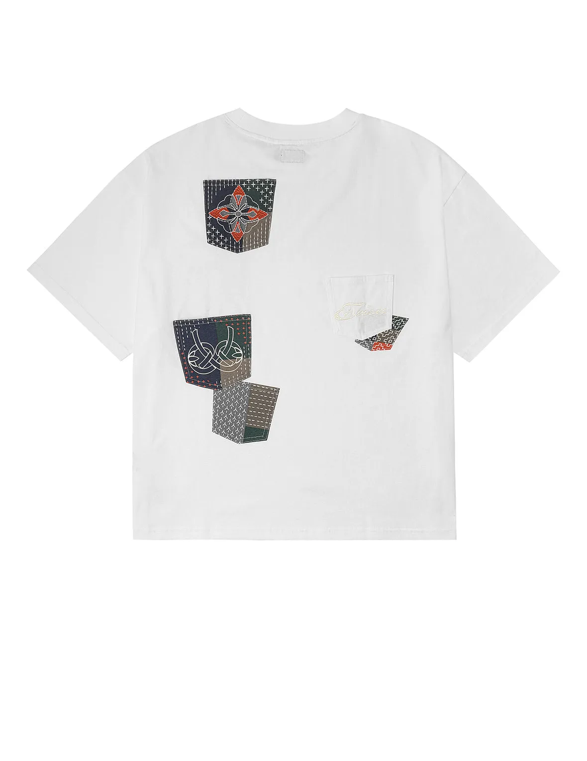 Multi-pocket Color Blocking Sashiko Loose Fit T-shirt sold by Evisu product image thumbnail 2