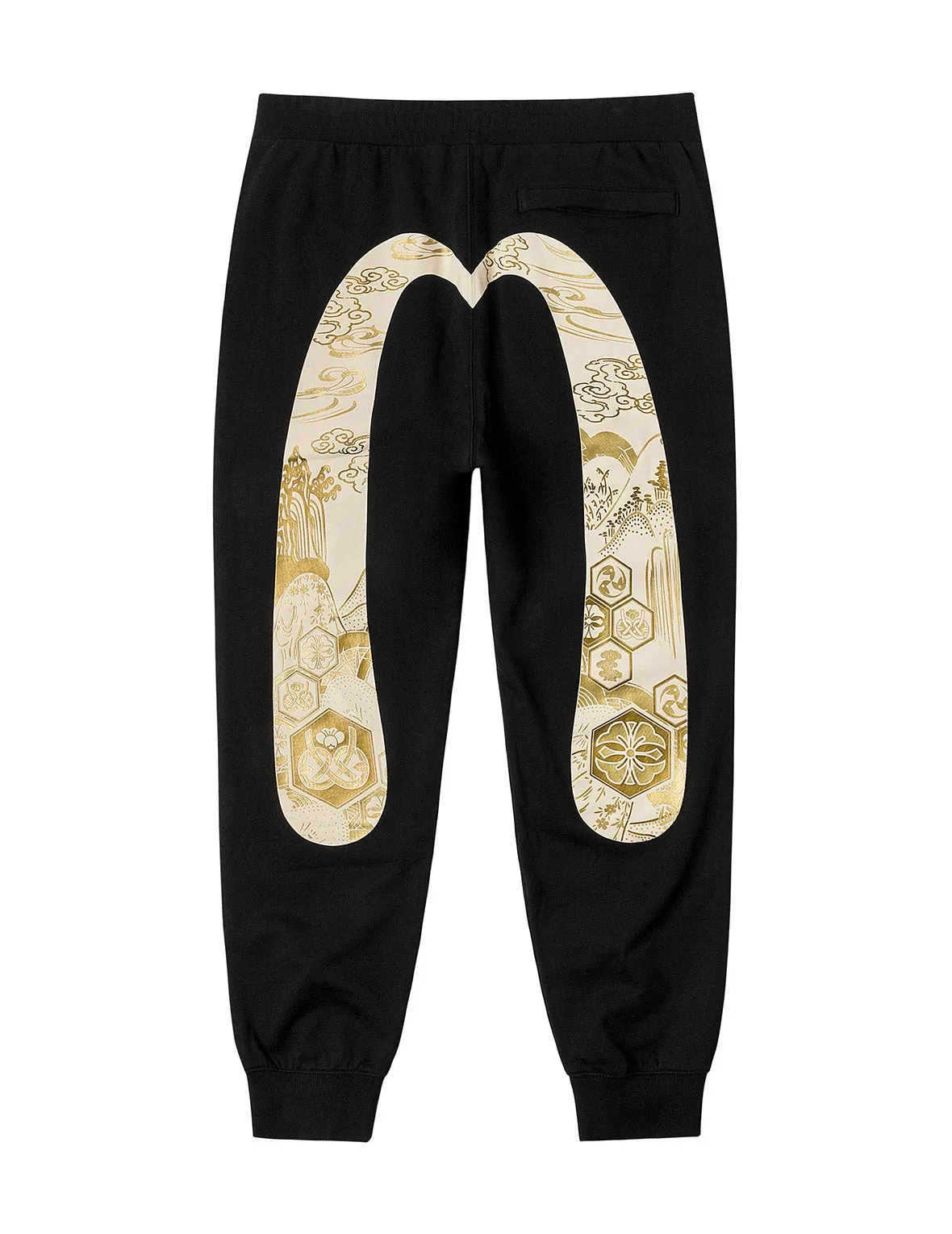 Seagull and Grateful Crane Daicock Print Regular Fit Sweatpants sold by Evisu