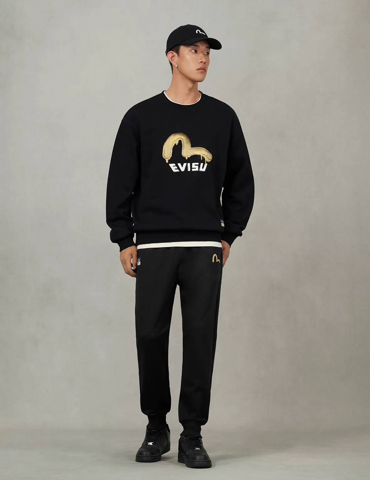 Seagull and Grateful Crane Daicock Print Regular Fit Sweatpants sold by Evisu product image thumbnail 5