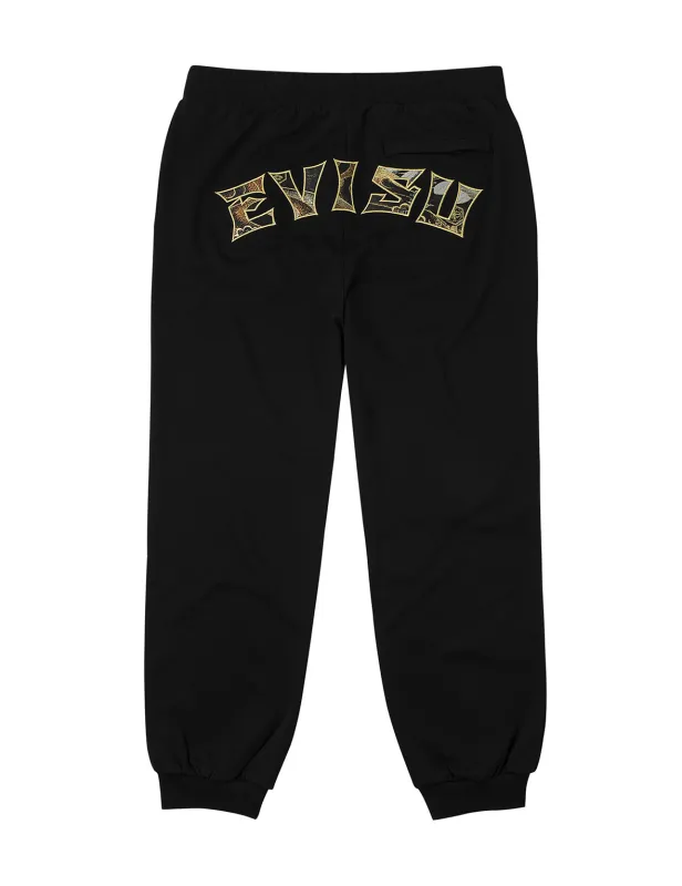 Seagull Embroidery EVISU Brocade Appliqué Straight Fit Sweatpants sold by Evisu