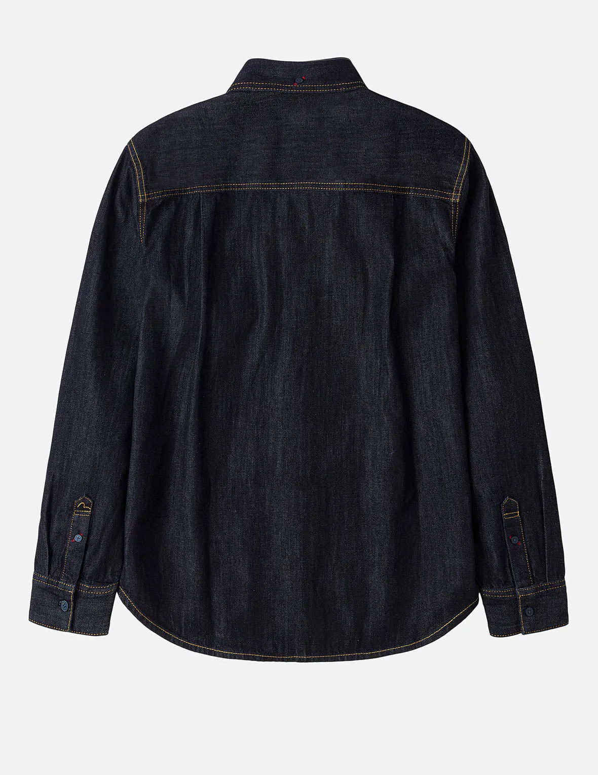 Seagull Embroidery Regular Fit Denim Long-sleeve Shirt sold by Evisu product image thumbnail 4