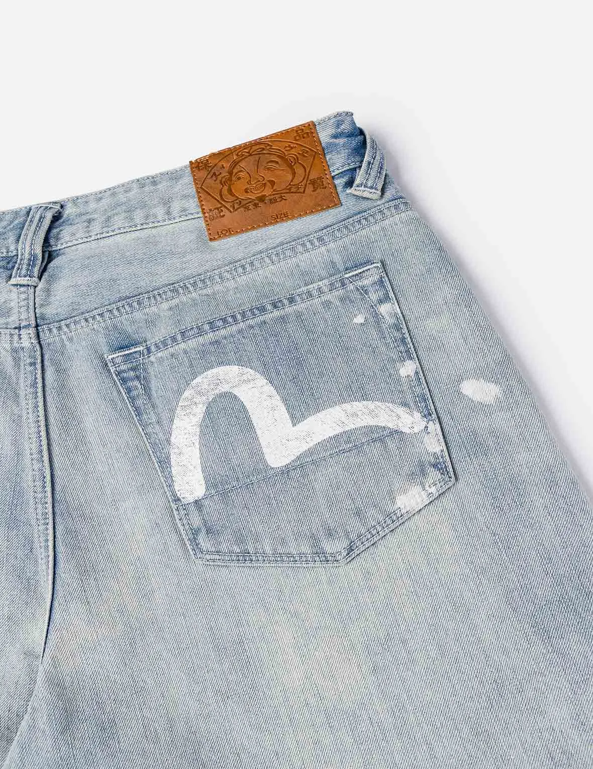 Washed Patchwork and Seagull Print Loose Fit Denim Jeans sold by Evisu product image thumbnail 5