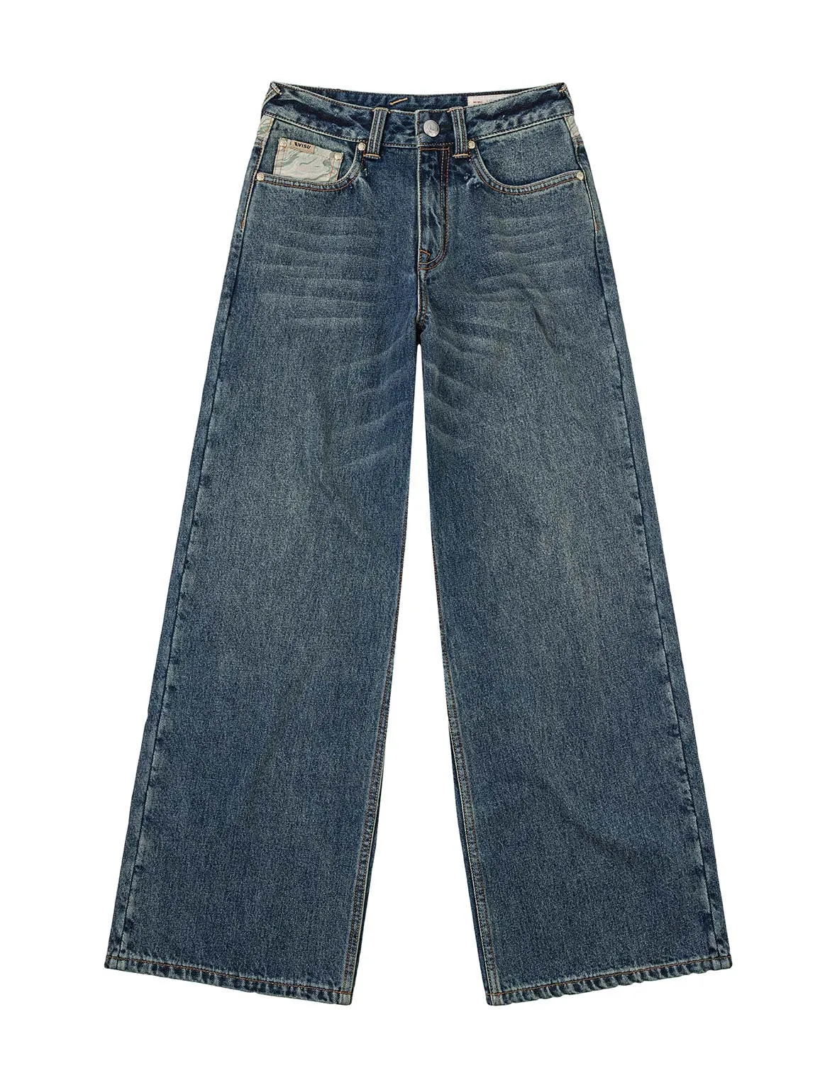 Brocade Pocket and Seagull Appliqué Straight Fit Denim Jeans sold by Evisu product image thumbnail 2