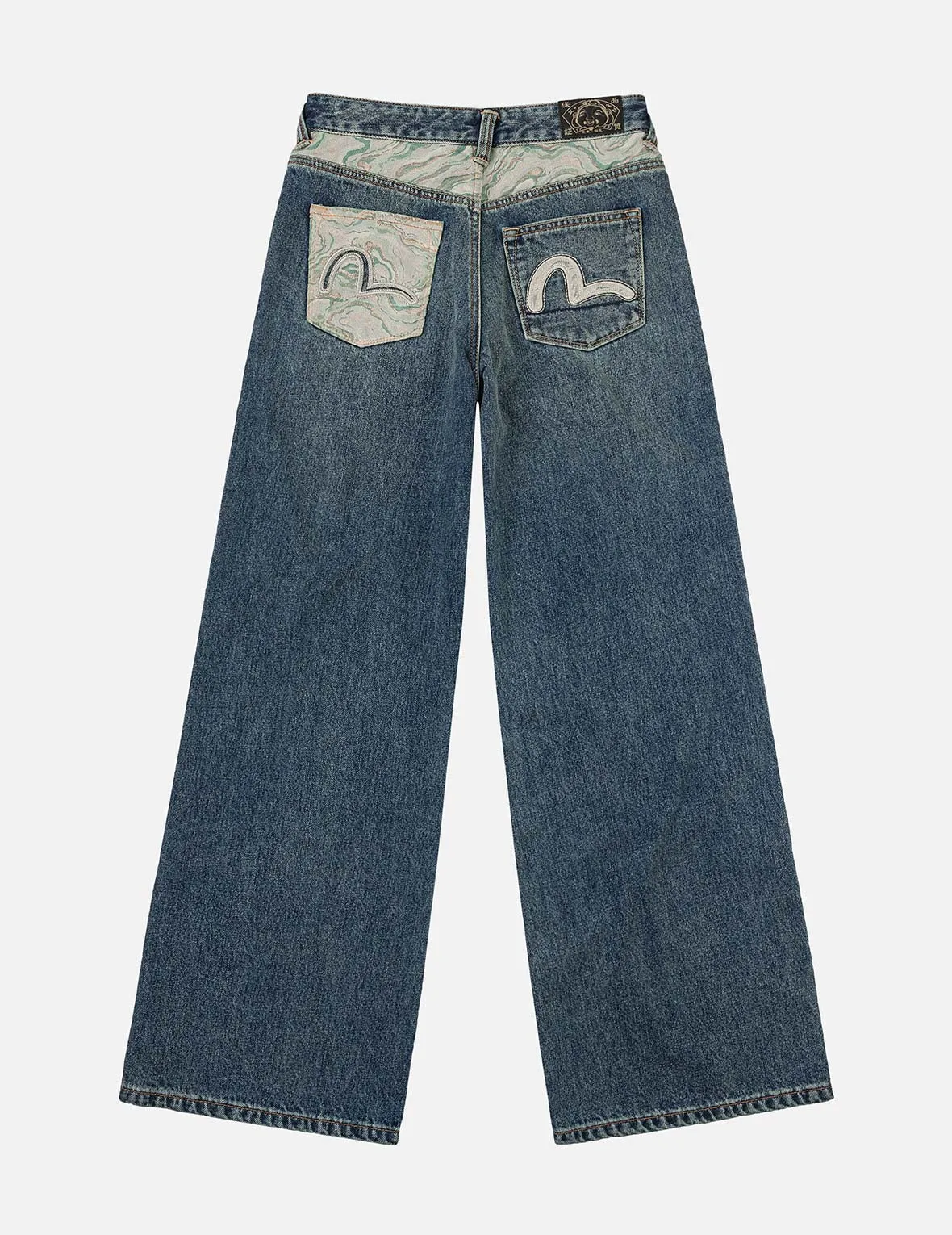 Brocade Pocket and Seagull Appliqué Straight Fit Denim Jeans sold by Evisu product image thumbnail 3