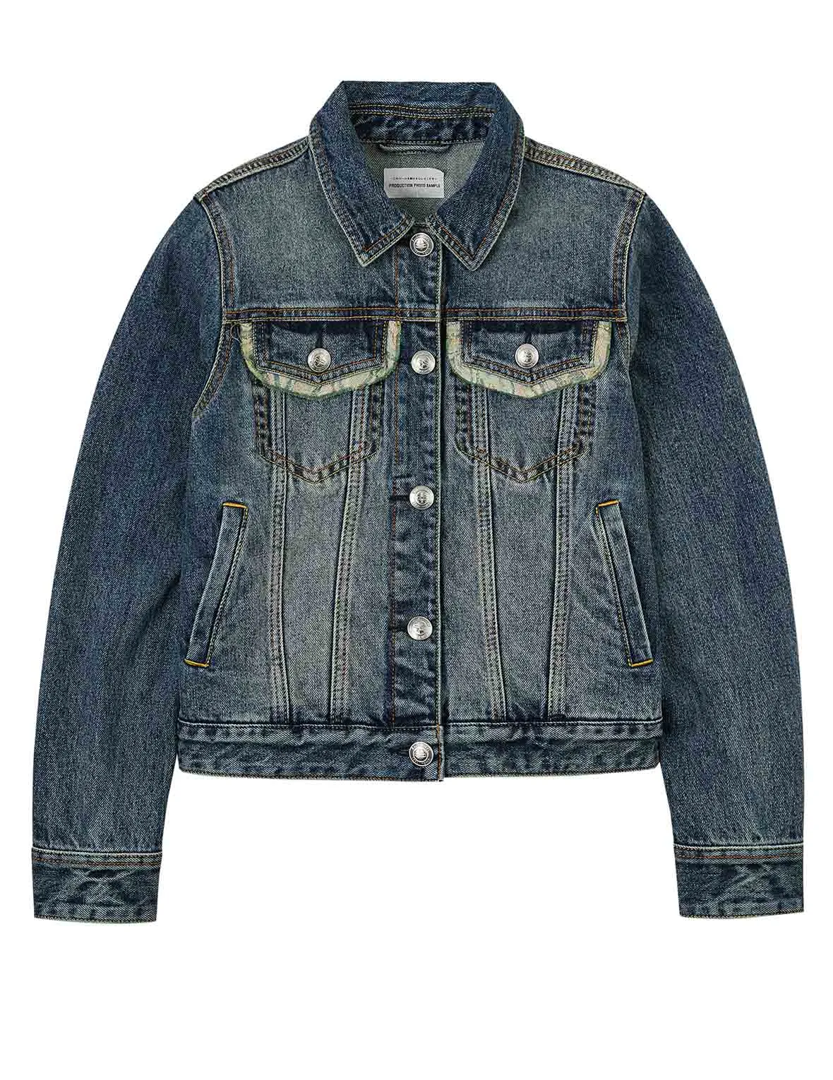Brocade Inserted Daicock Regular Fit Denim Jacket sold by Evisu product image thumbnail 2